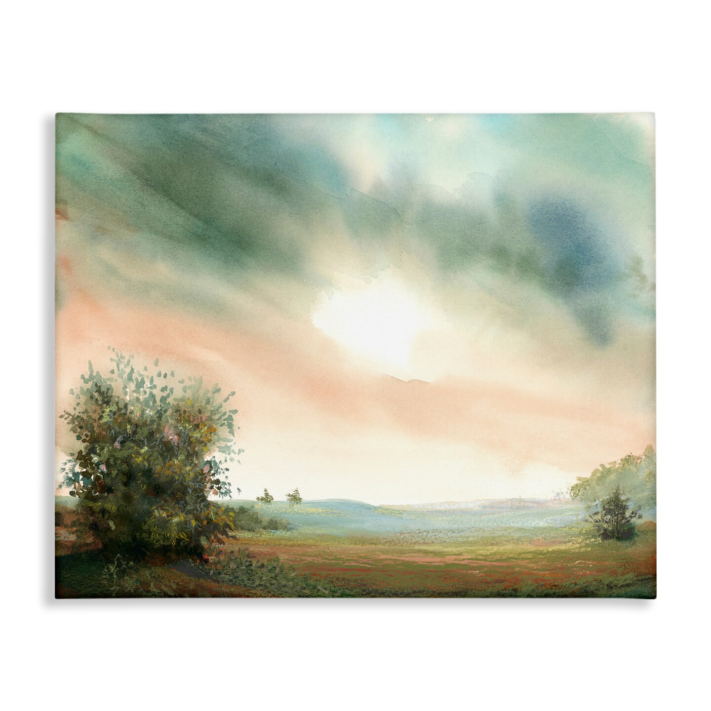 Stupell Industries Sunrise over Pastoral Field Canvas Design by Ashley Davis