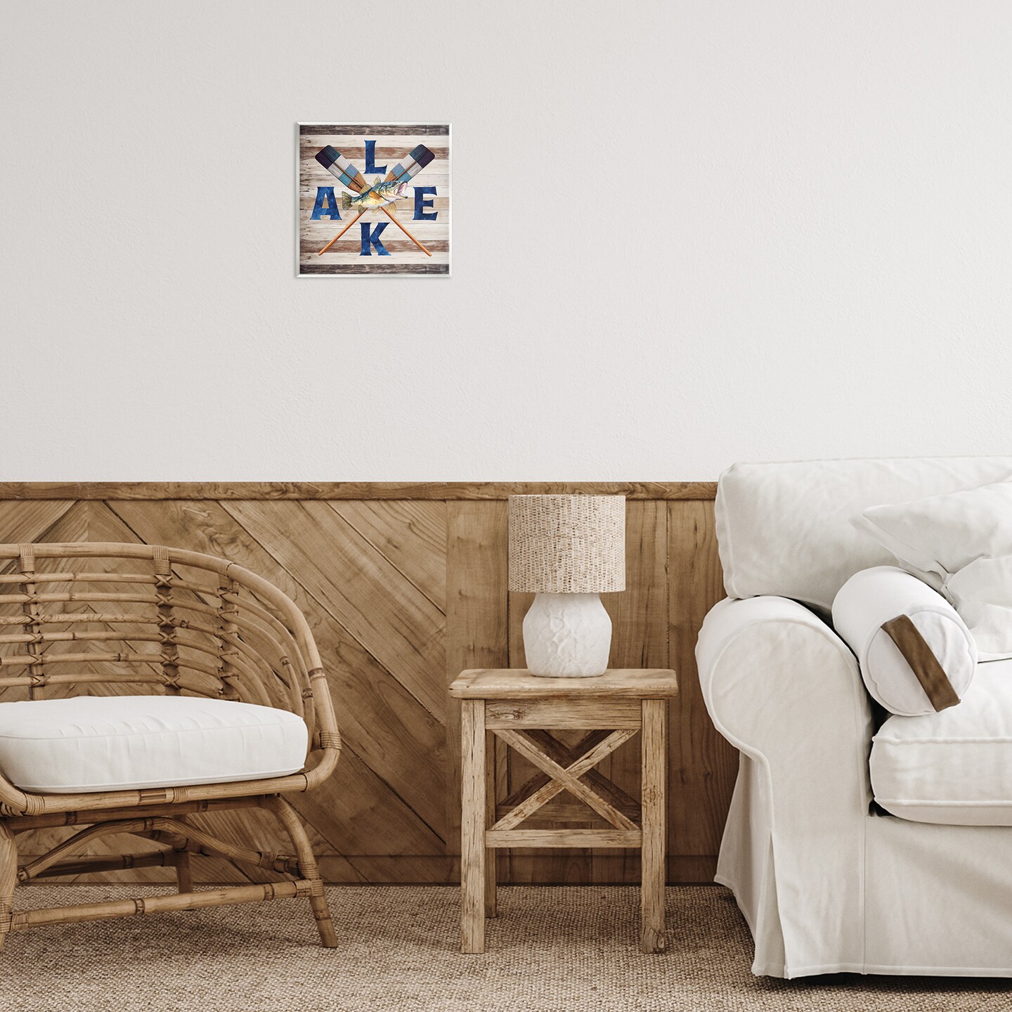 Stupell Industries Rustic Lake Boat Oars Wall Plaque Design by Nicole DeCamp