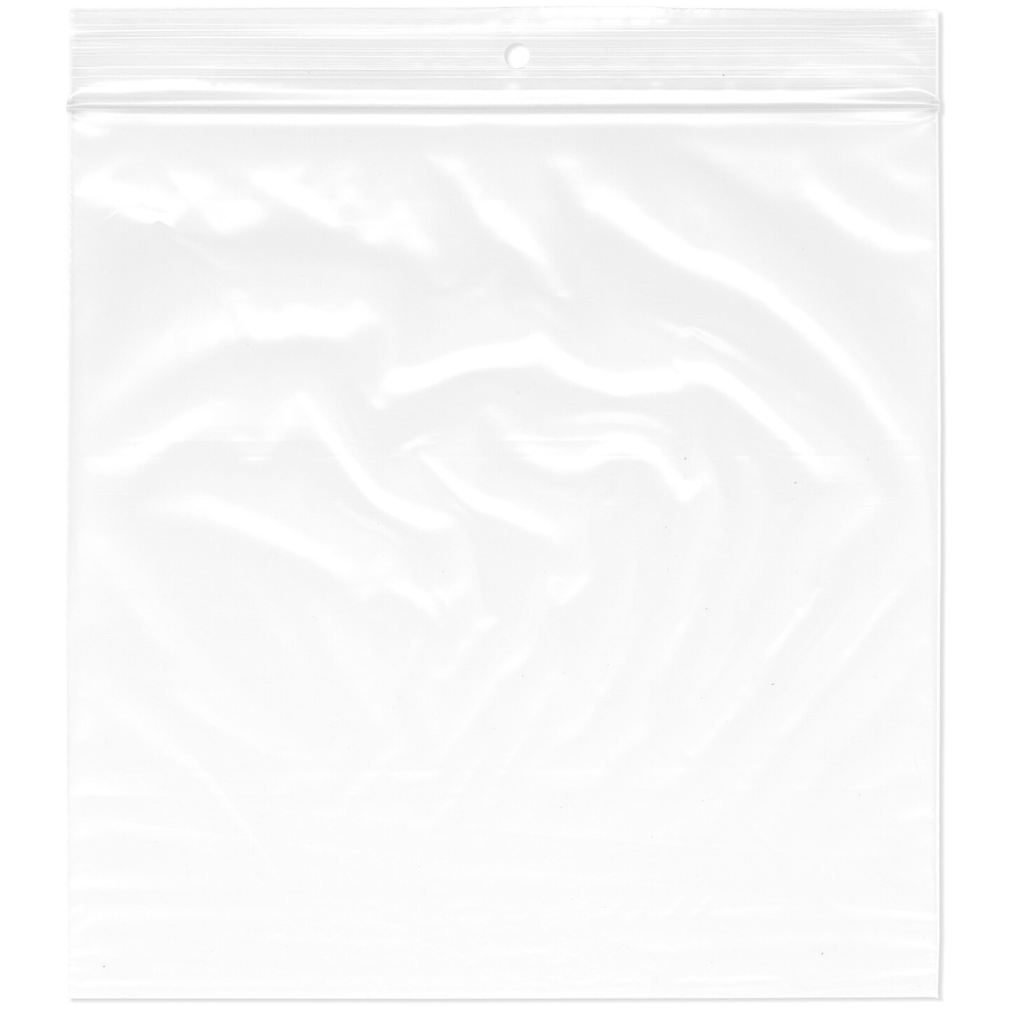 Plymor 8" x 8", 2 Mil with Hang-Hole Zipper Reclosable Plastic Bags
