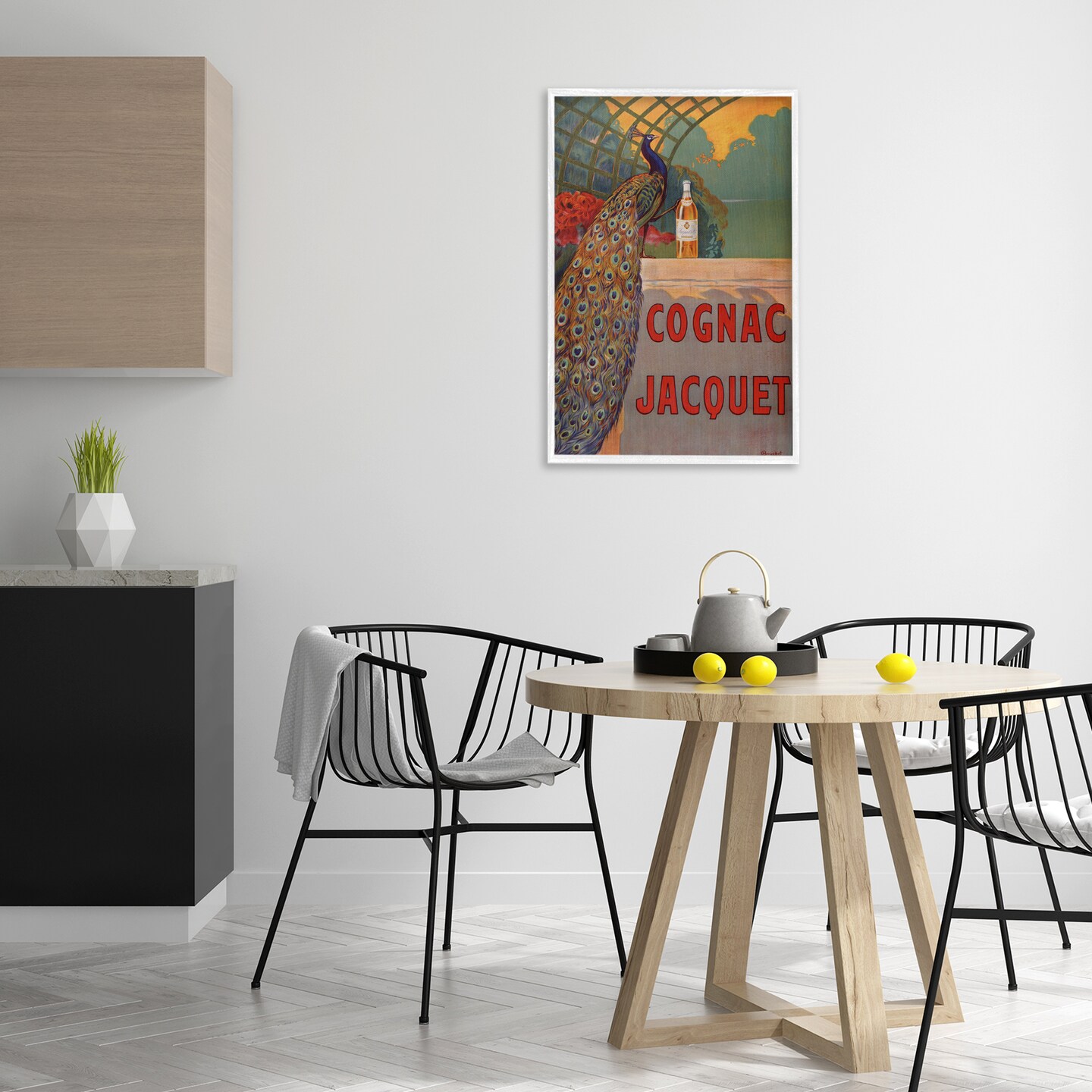 Stupell Industries Vintage Cognac & Peacock Framed Giclee Design by Marcus Jules