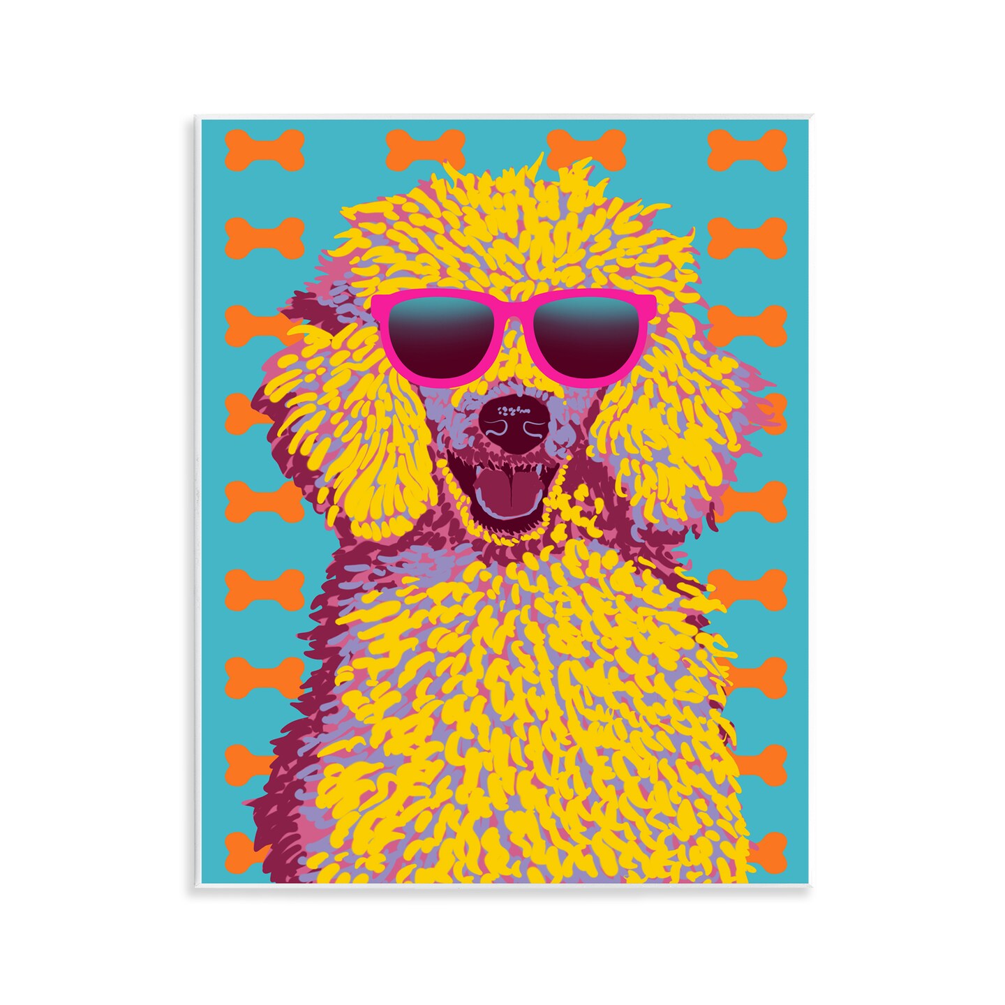 Stupell Industries Retro Pop Poodle Wall Plaque Design by Marcus Prime