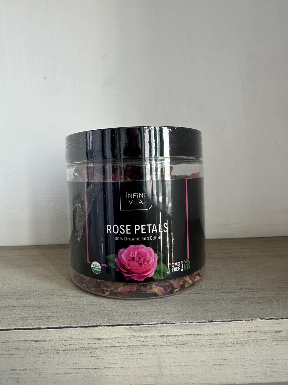 Dried Rose Petals 14g (0.5oz) - Edible Red Rose Tea - Dried Flowers for Cake Decorating, Drinks, Candle, and Soap Making