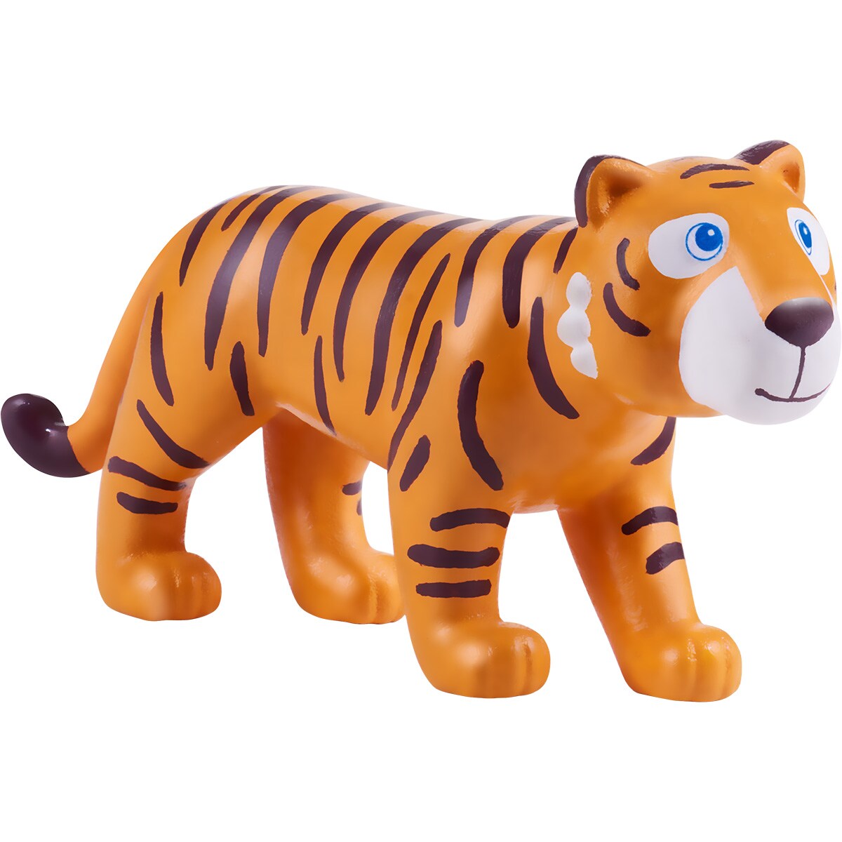 HABA Little Friends Tiger - 4&#x22; Chunky Plastic Zoo Animal Toy Figure