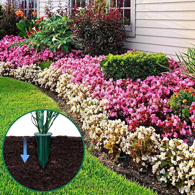 4 Pcs Memorial Artificial Flower Holder Stakes – Cemetery Floral