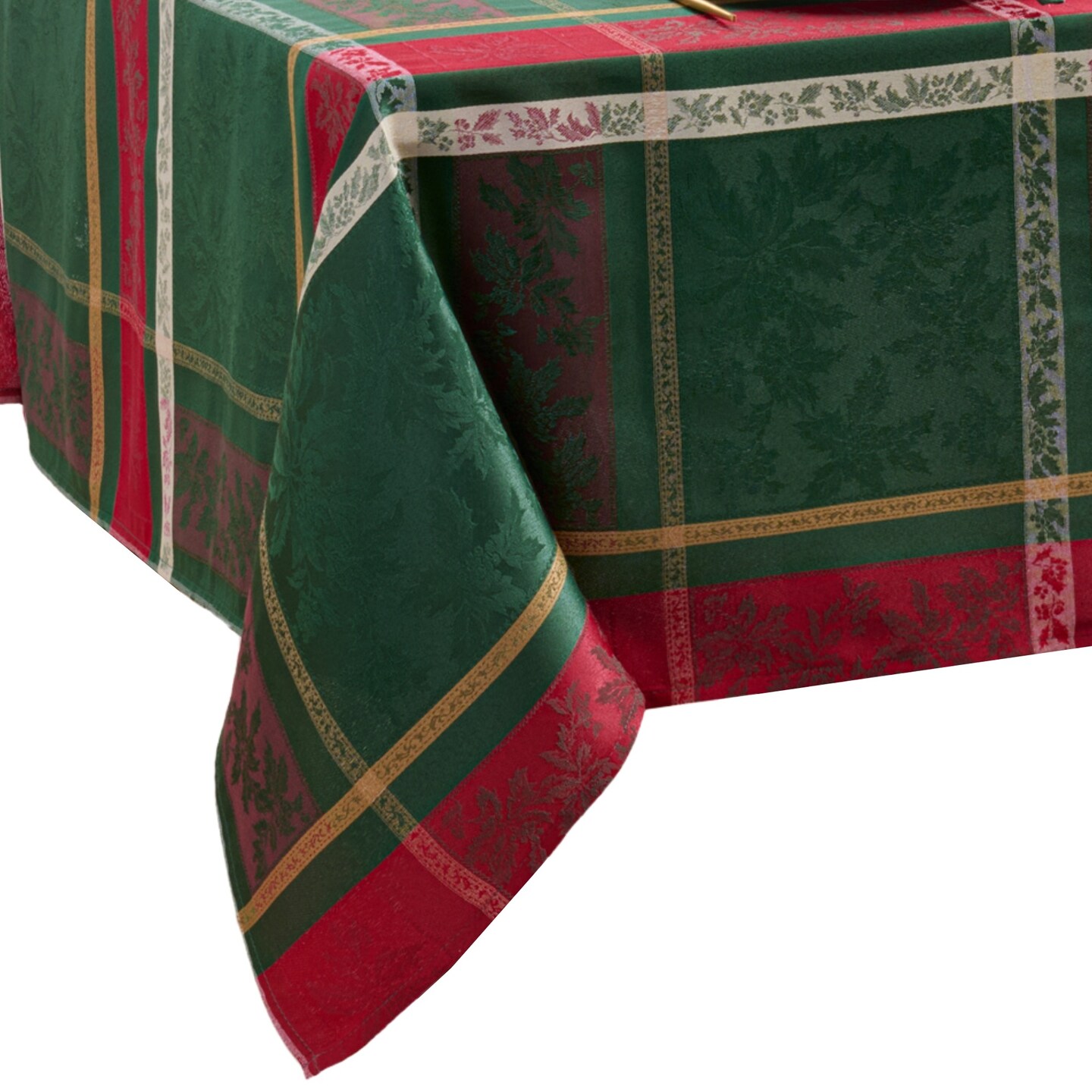 Threadmade Home Merry and Festive Jacquard Tablecloth, Multicolor - 52"W x 70"L