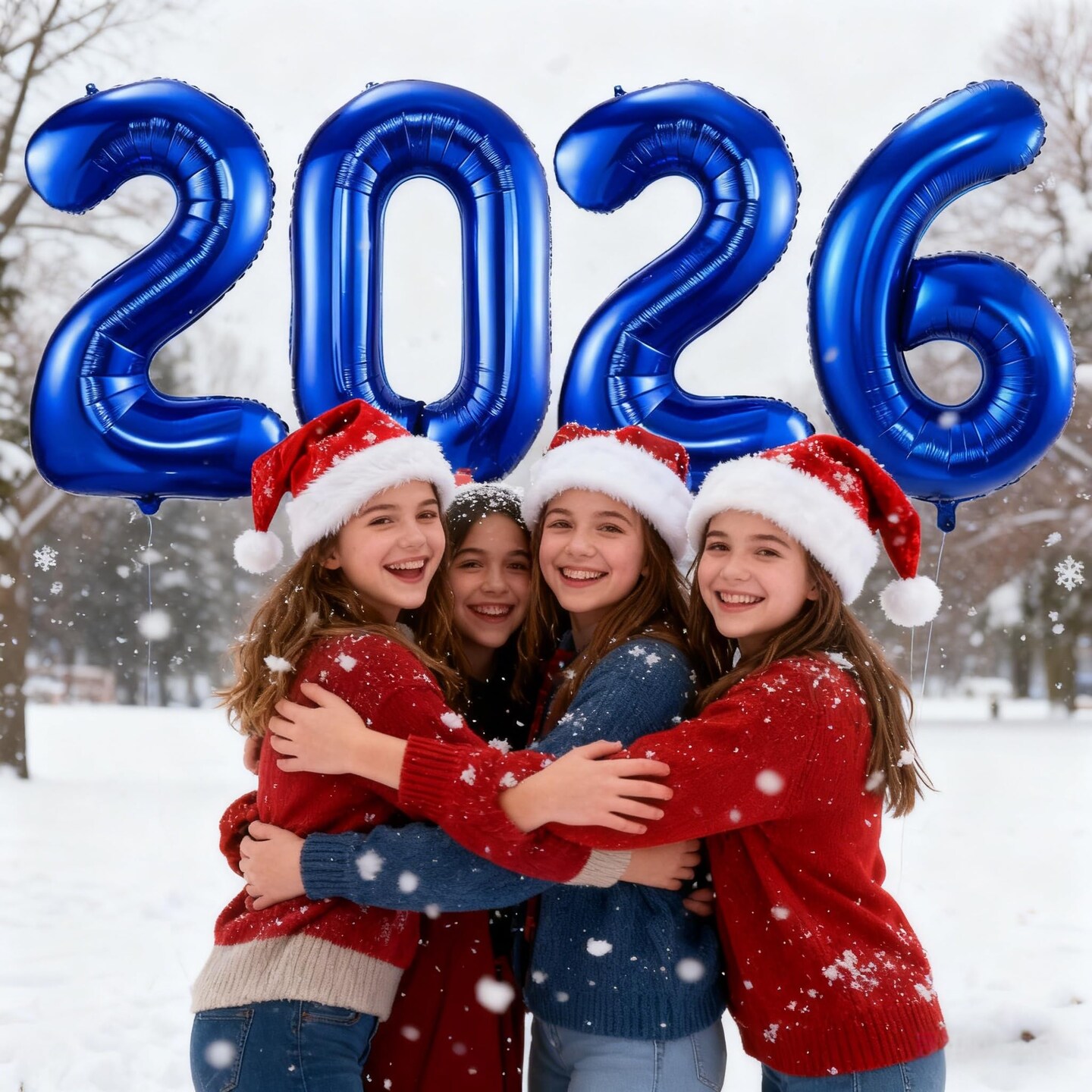 2026 Navy Blue Balloons, 40" Large Navy Blue 2026 Balloons Helium Mylar Foil Balloons for 2026 New Year Christmas Graduation Party Decoration