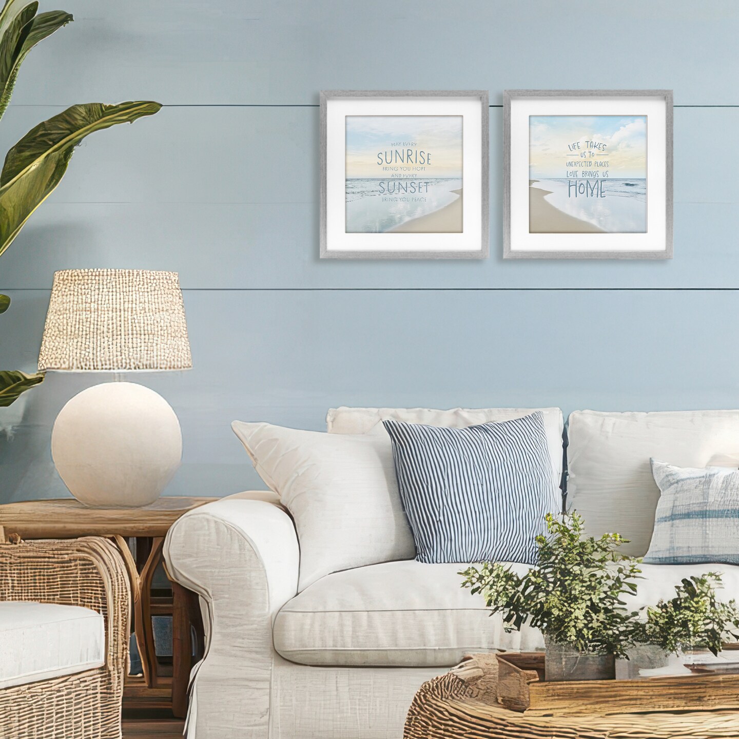 Stupell Industries Beautiful Beach Inspirations 2pc Framed Print Under Glass Set, design by Natalie Carpentieri