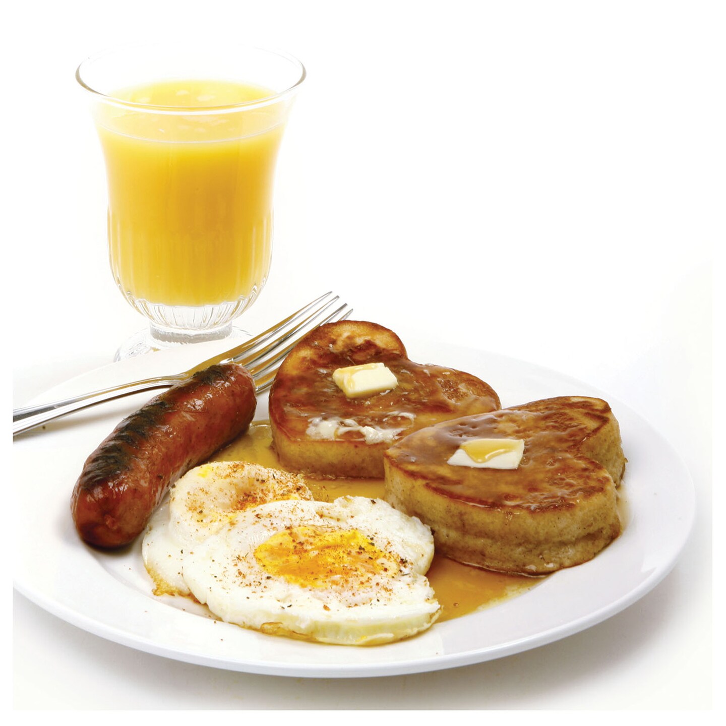 Norpro 3.5-Inch Silicone Heart Shaped Pancake and Egg Rings, Set of 2, Red