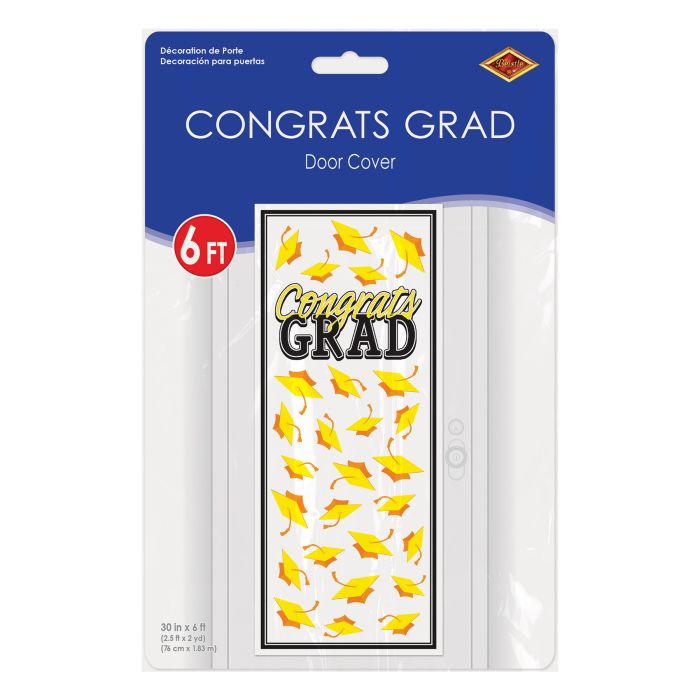 12 Pack Beistle Yellow Congrats Grad Door Cover