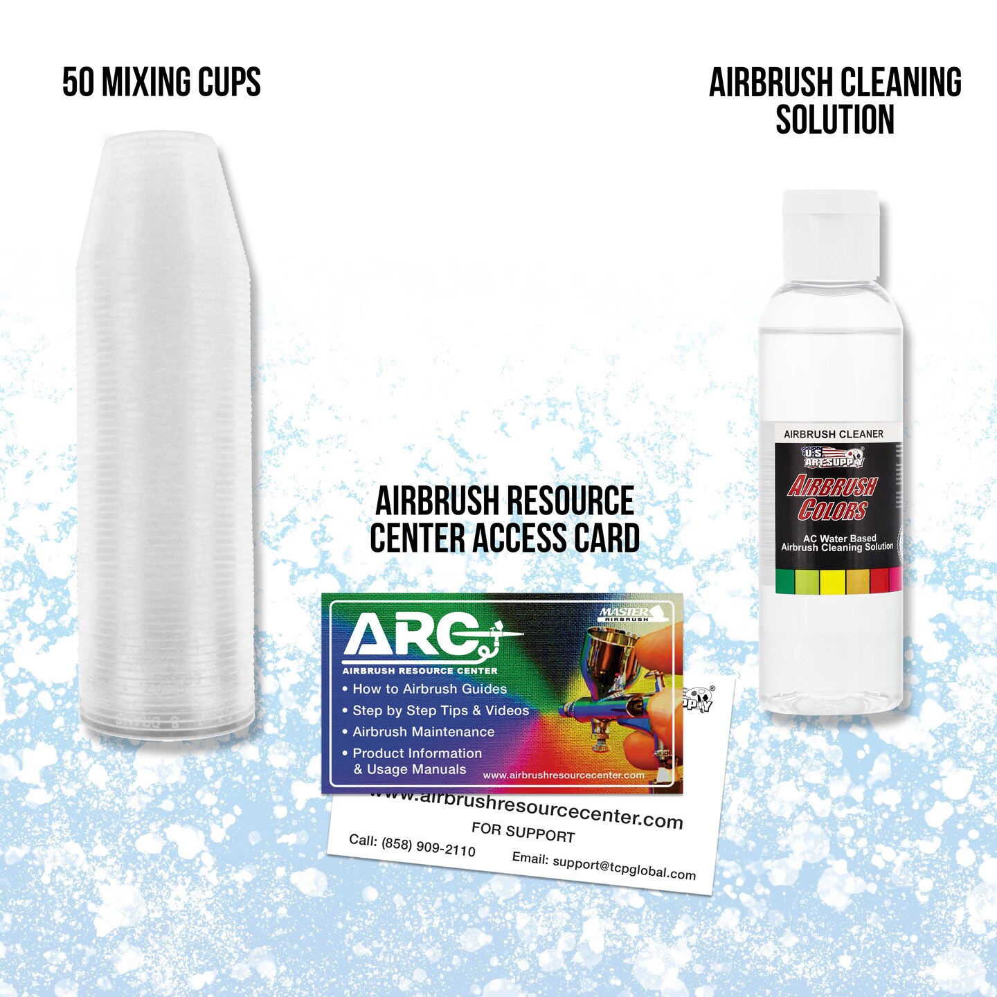 Professional 3 Airbrush Kit with High Performance Compact Airbrush Compressor, Air Hose, 12 Color Airbrush Paint Set with Cleaner &#x26; Paint Reducer