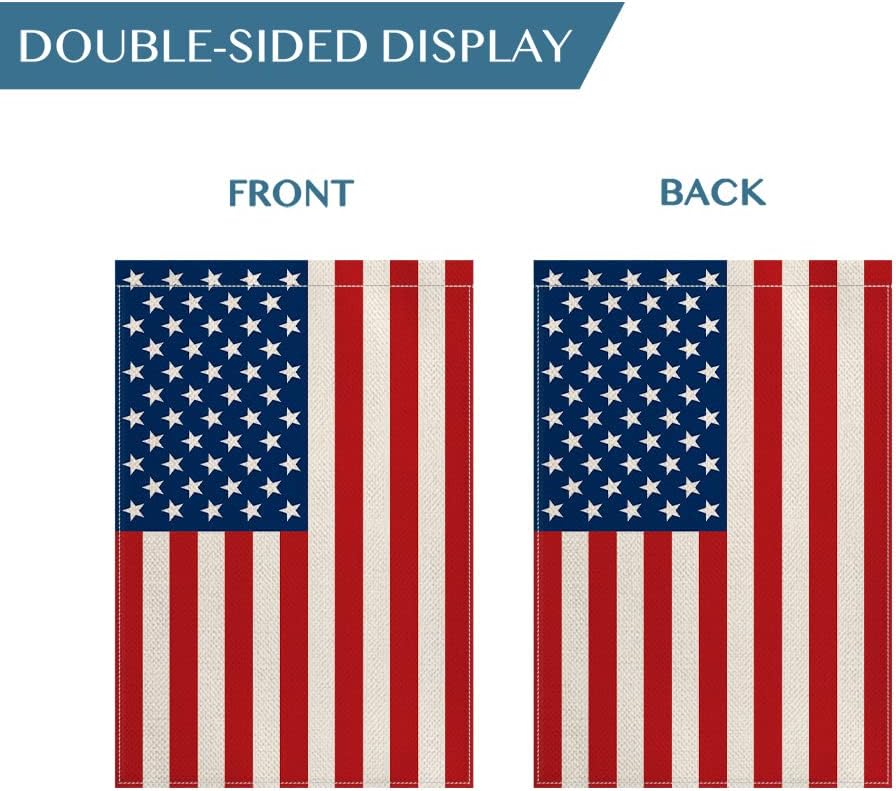 4th of July Patriotic Memorial Day Garden Flag 12x18 Inch