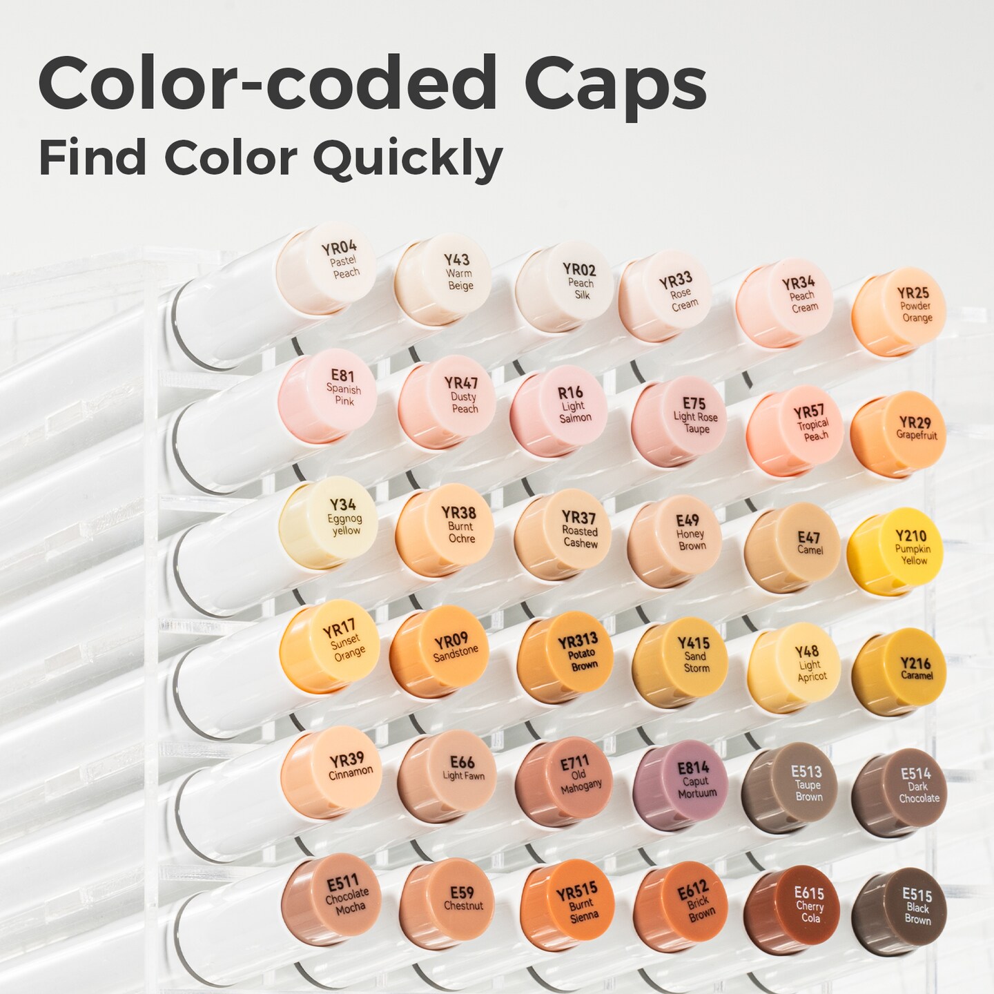 Ohuhu Brush Markers Skin Tone - 36 Portrait Skin Colors Double Tipped Art Marker Set for Artist Adults Coloring Illustration- Refillable- Brush & Fine Dual Tips- Honolulu B of Ohuhu Markers
