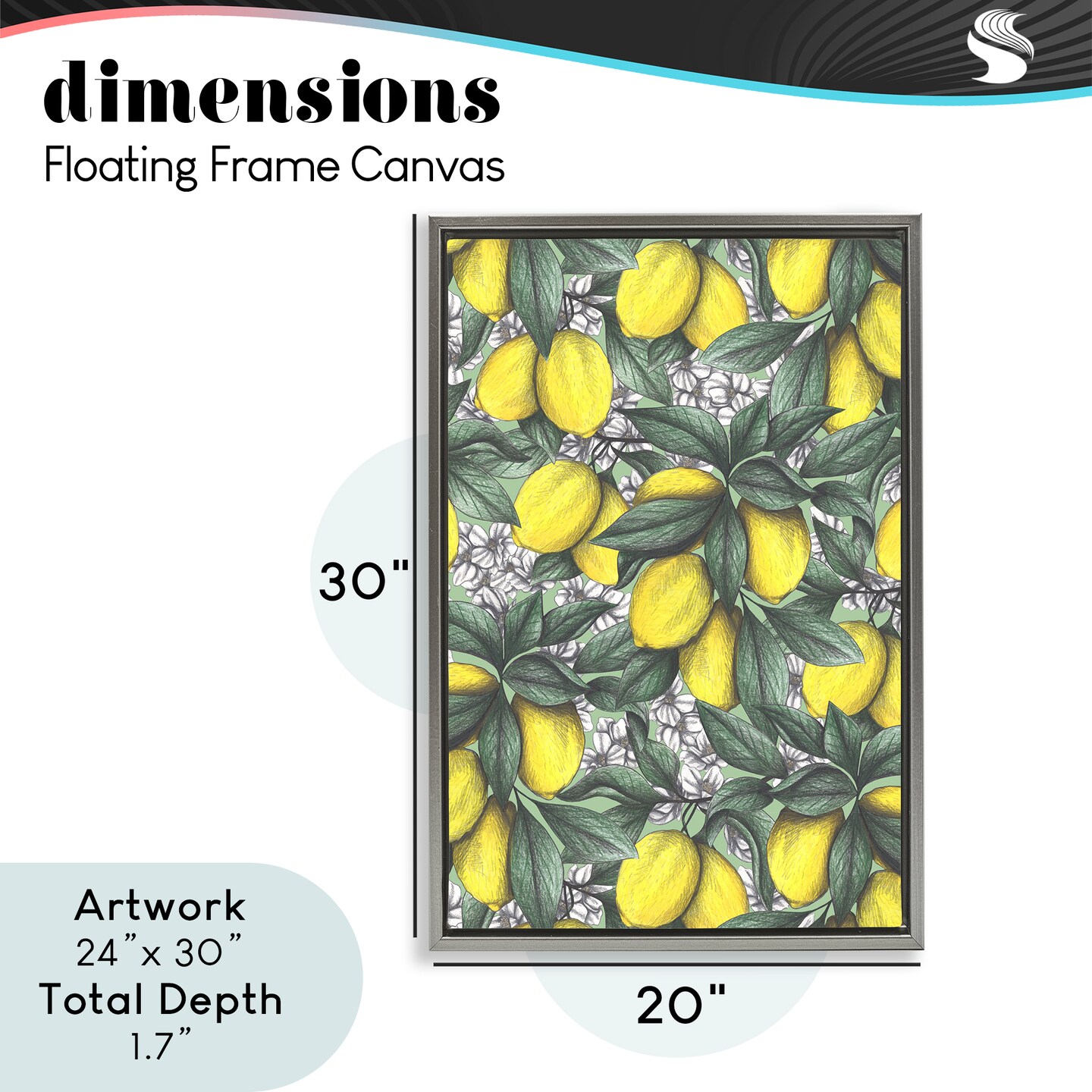 Stupell Industries Under The Lemon Tree Floating Frame, design by Cecilia Battaini