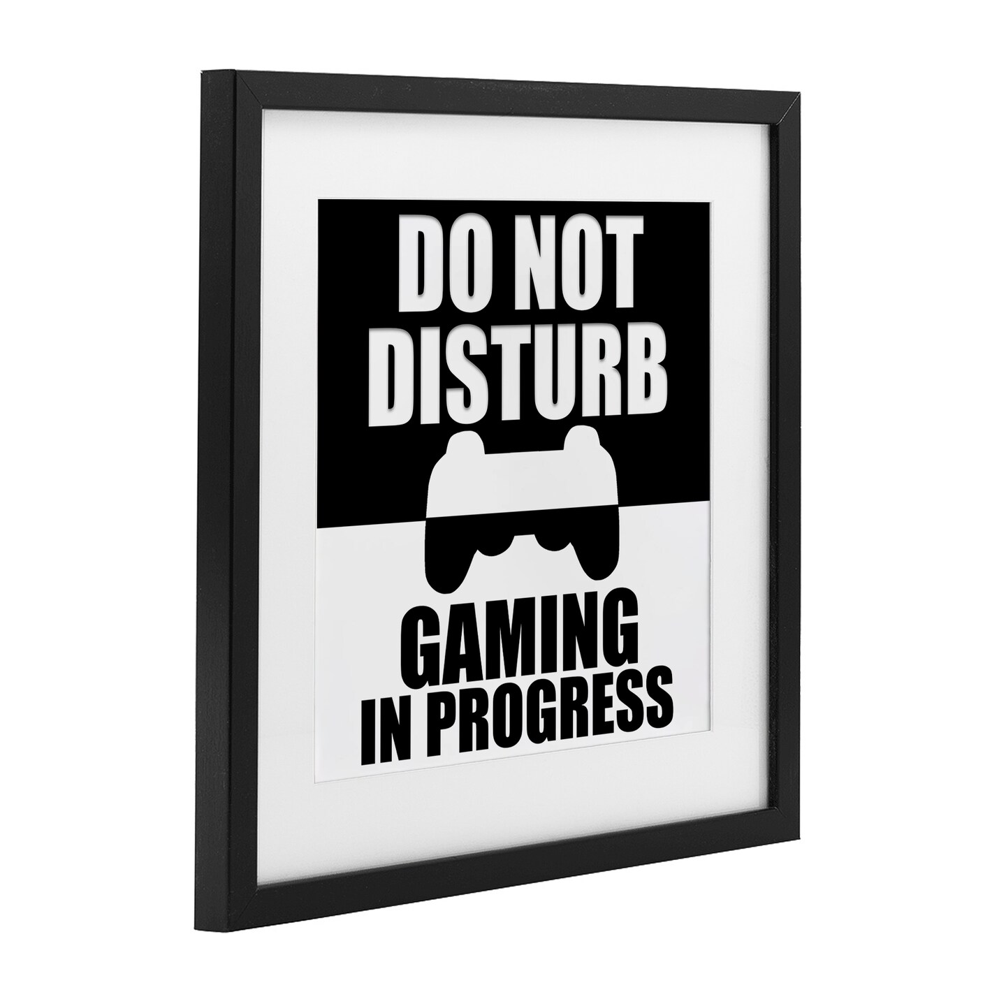 Stupell Industries Do Not Disturb Minimal Gamer Framed Print Under Glass, design by Kim Allen