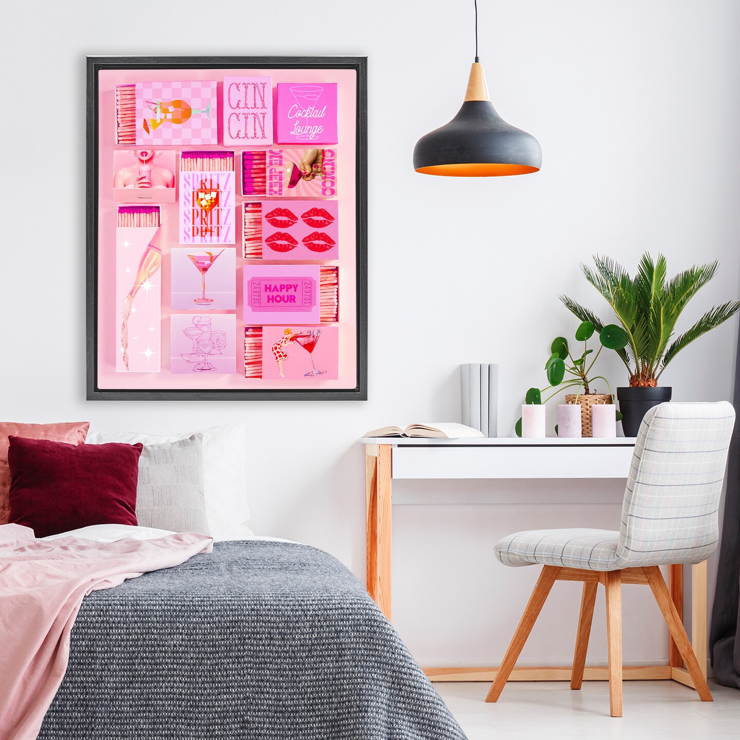 Stupell Industries Feminine Glam Matches Floating Frame, design by Lil' Rue