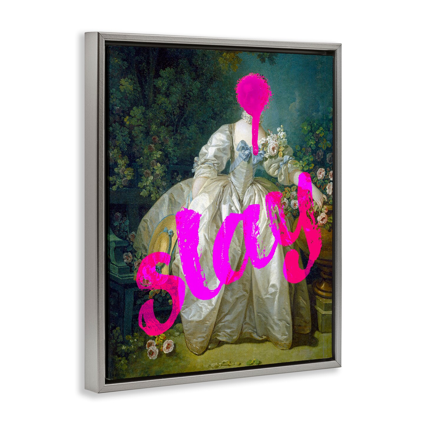 Stupell Industries Slay Classical Baroque Gown Floating Frame, design by Lil' Rue