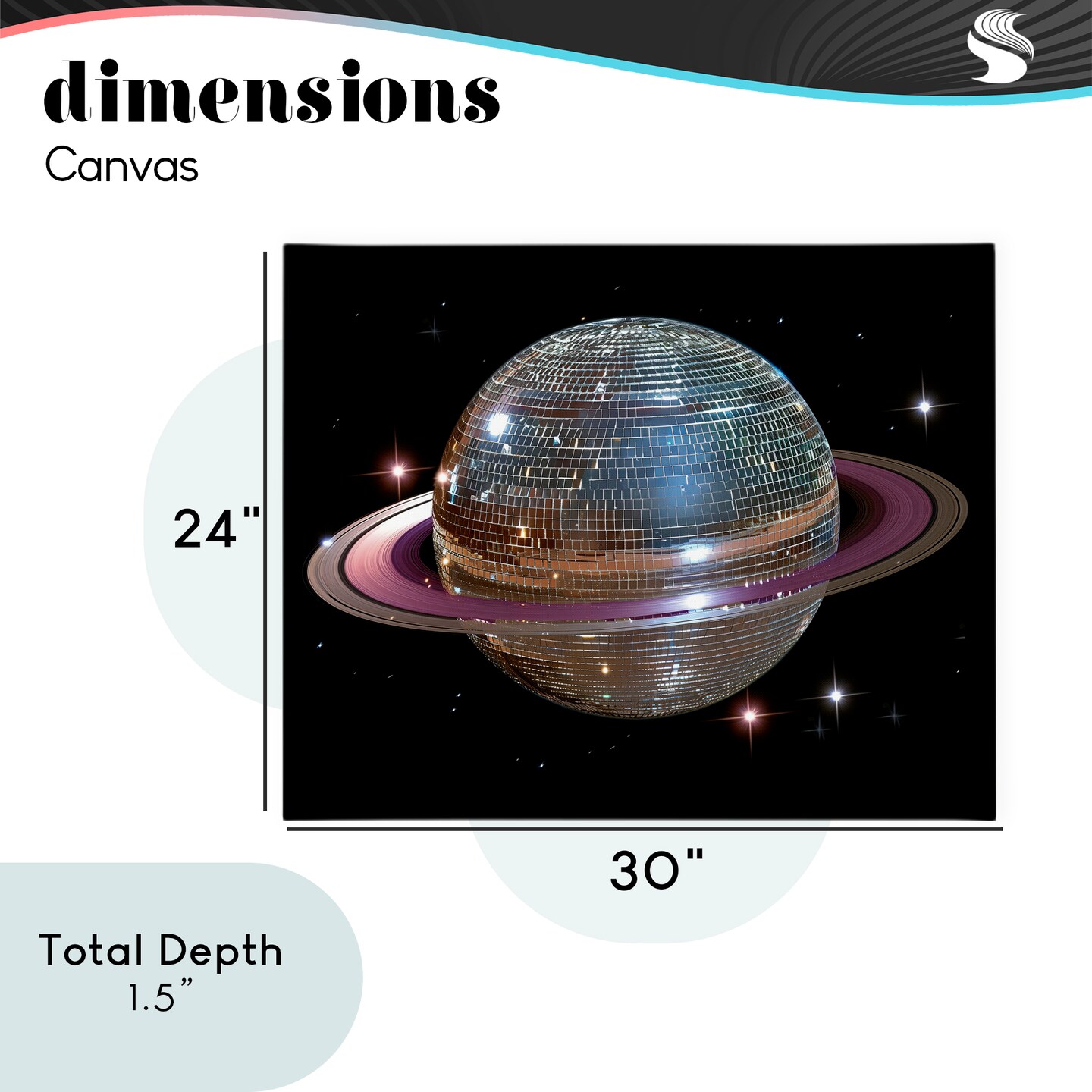 Stupell Industries Purple Disco Ball Planet Canvas, design by Decent Exposures