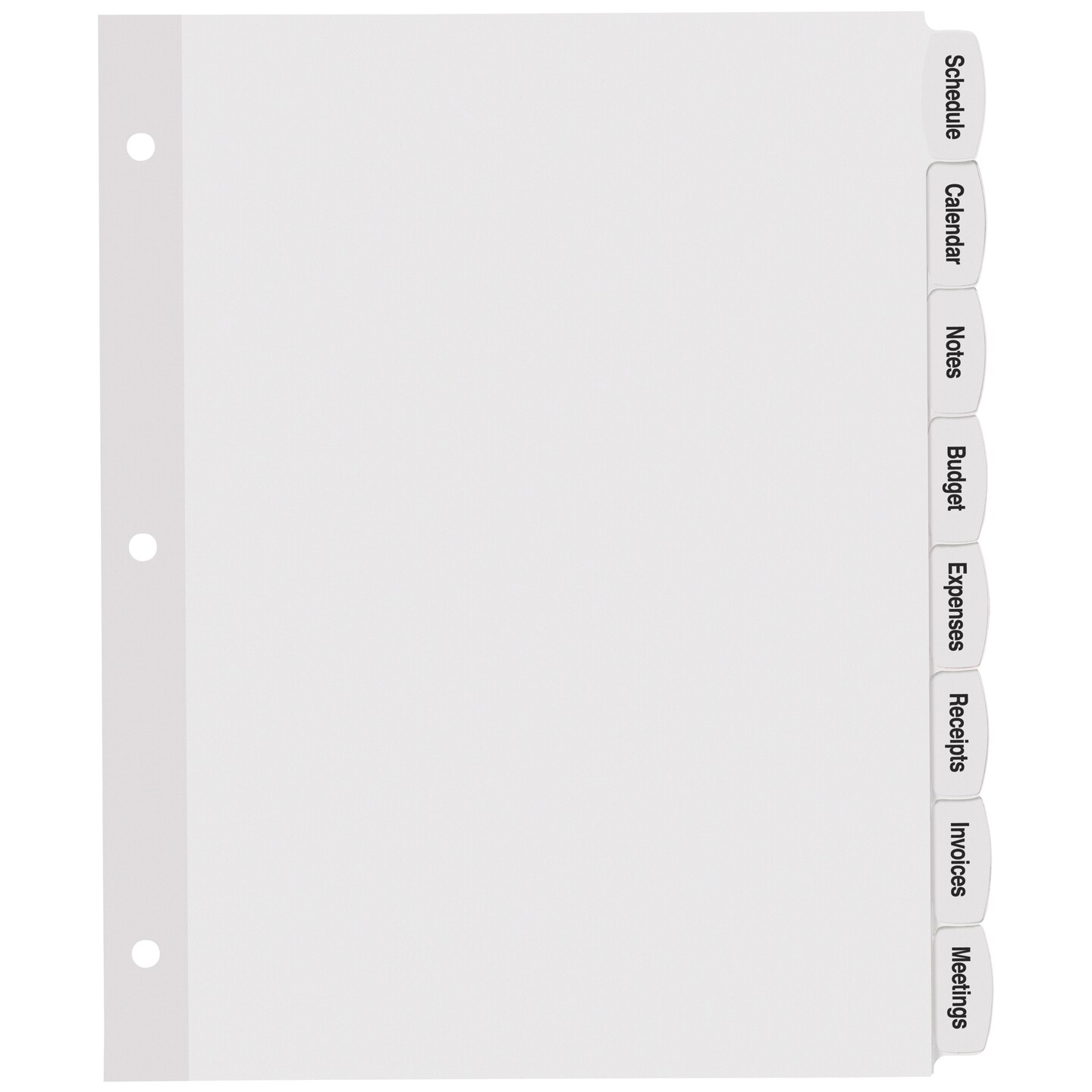 Avery Big Tab Printable White Label Dividers for 3 Ring Binders, 8 Tabs per Set, White (4 Sets of 14433)