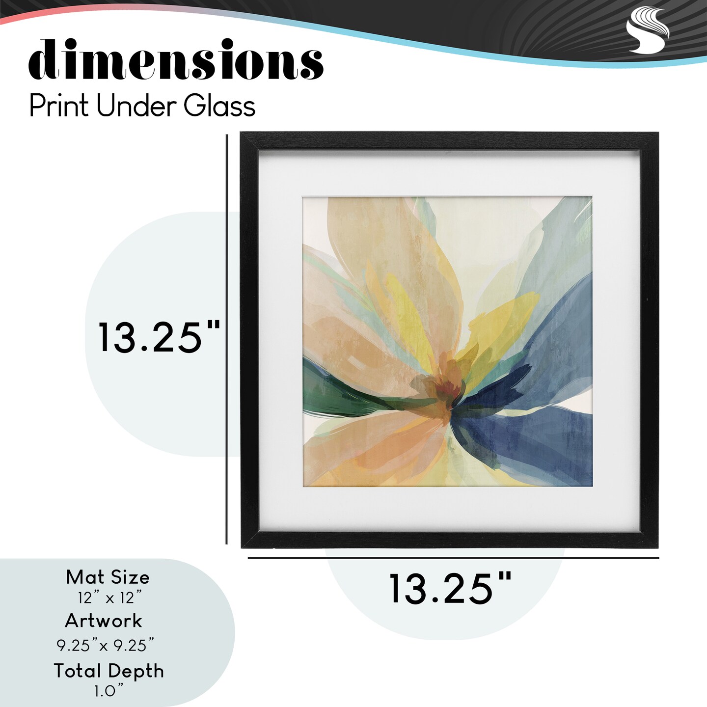 Stupell Industries Flared Abstract Neutral Petals Framed Print Under Glass, design by Irena Orlov