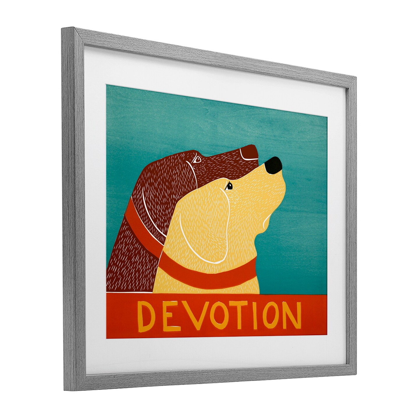 Stupell Industries Devotion Dog Duo Framed Print Under Glass, design by Stephen Huneck