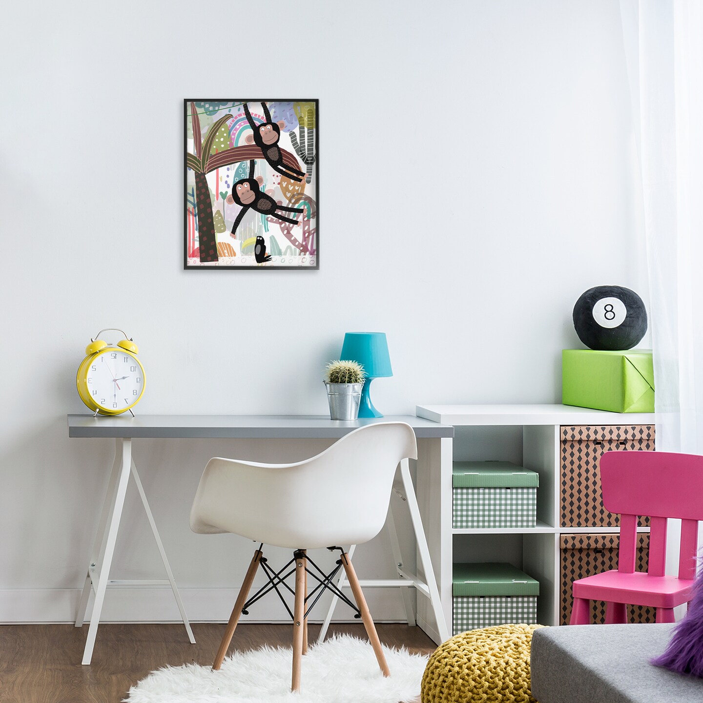 Stupell Industries Exotic Monkey & Toucan Framed Giclee, design by Carla Daly