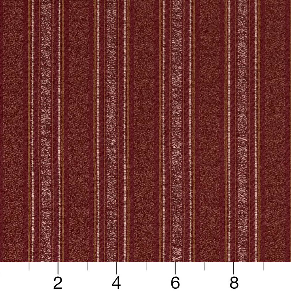 Merlot Stripe - Red &#x26; Burgundy Stripe Upholstery Fabric 54 Inches&#x22;