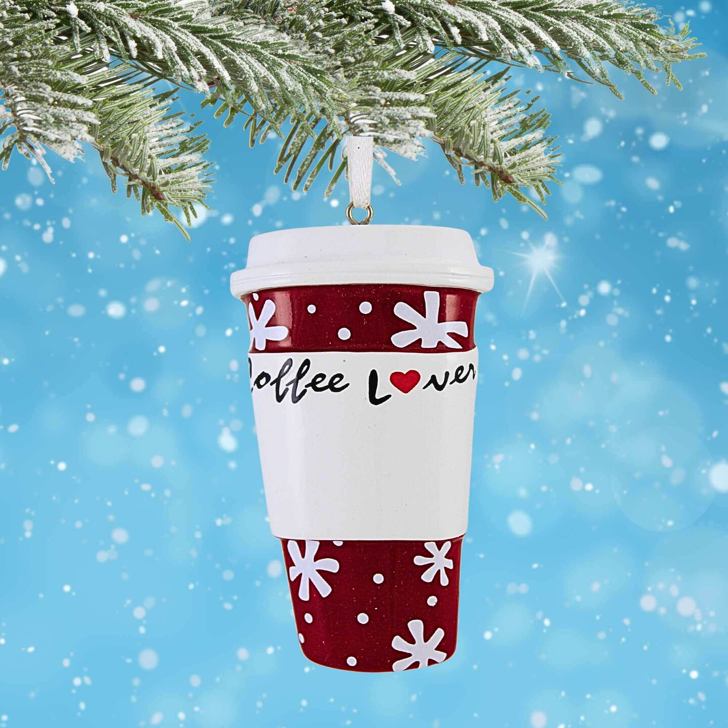 Polarx 3.25 In Coffee Lover Cup Christmas Tree Ornament , Coffee Enthusiasts Brew