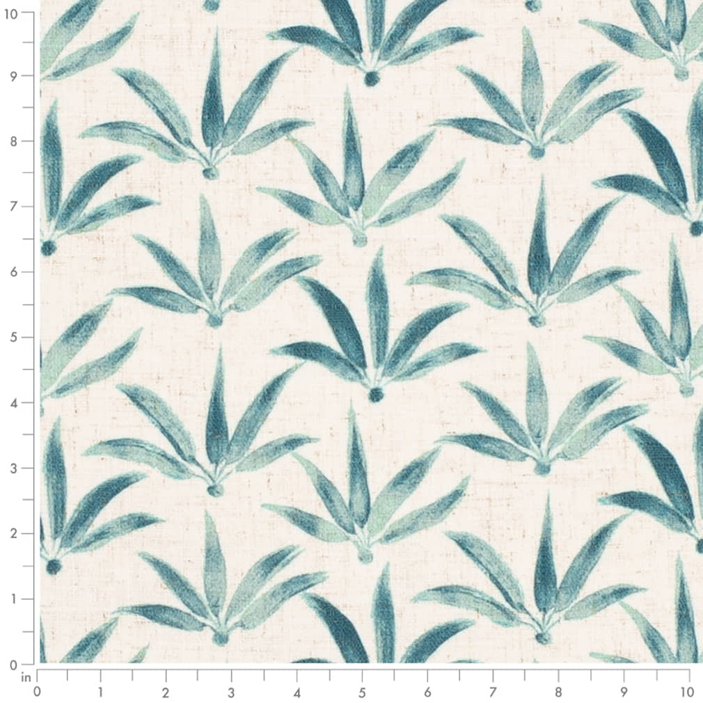 Upholstery Fabric - Aqua & Teal Abstract & Geometric,Leaves Upholstery Fabric 54 Inches"