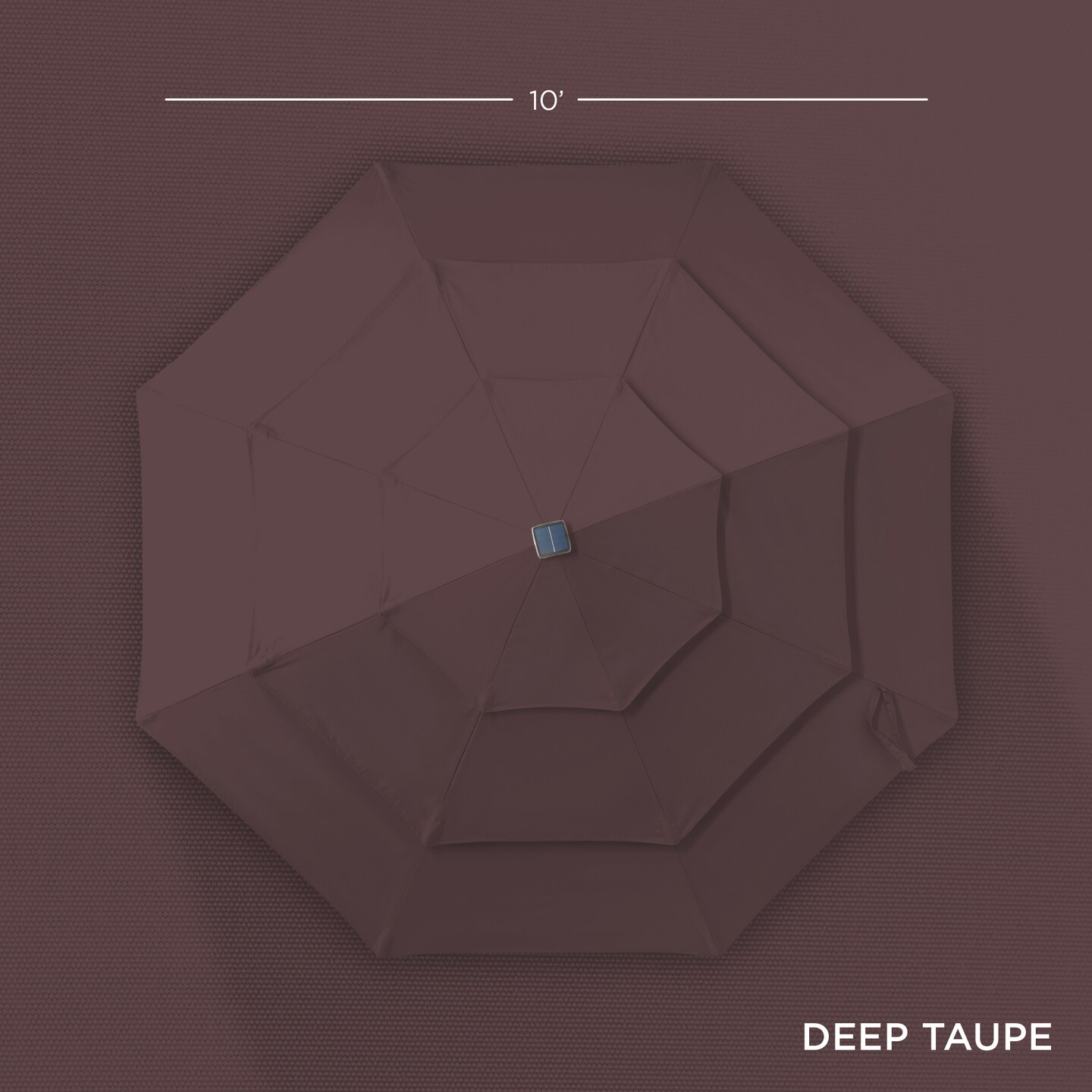 Best Choice Products 10ft 3-Tier Solar Patio Umbrella w/ 24 LED Lights, Tilt Adjustment, Easy Crank