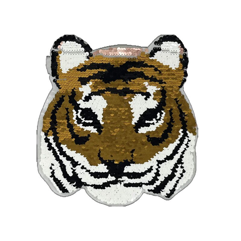 Tiger Patch Sequence Iron on 9Inch Diameter