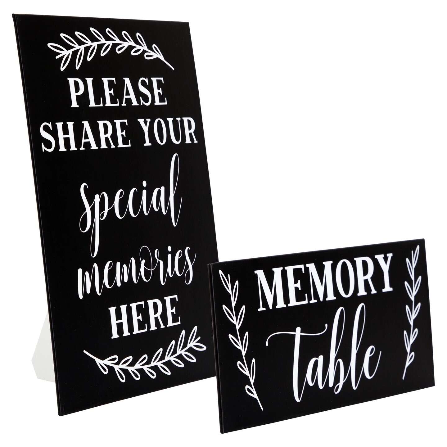 Celebration of Life Decorations, Memory Signs for Funeral, Memorial Service, Graduation, Wedding, Bridal Shower, Birthday Party Celebration, Anniversary, Going Away Party (2 Size), 2 Pack