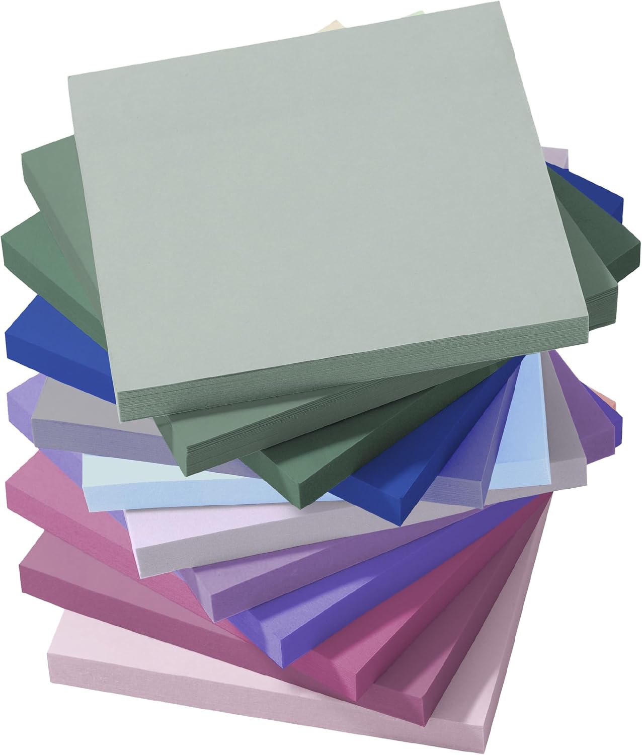 Colorful Sticky Notes, 12 Pads, Mute Colors Sticky Notes Bulk, Sticky Note, Self-Stick Note Pads