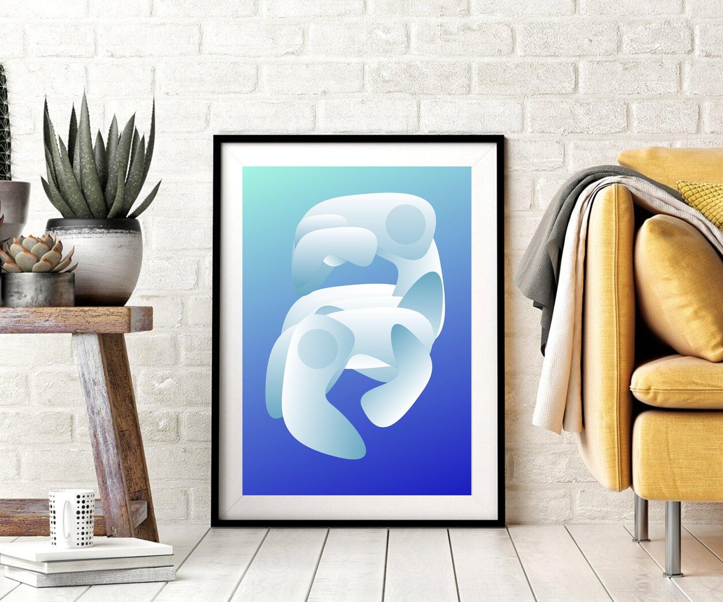 Abstract Artwork Gray Wall Art Wall Decor J Classic Framed Canvas Prints Artwork