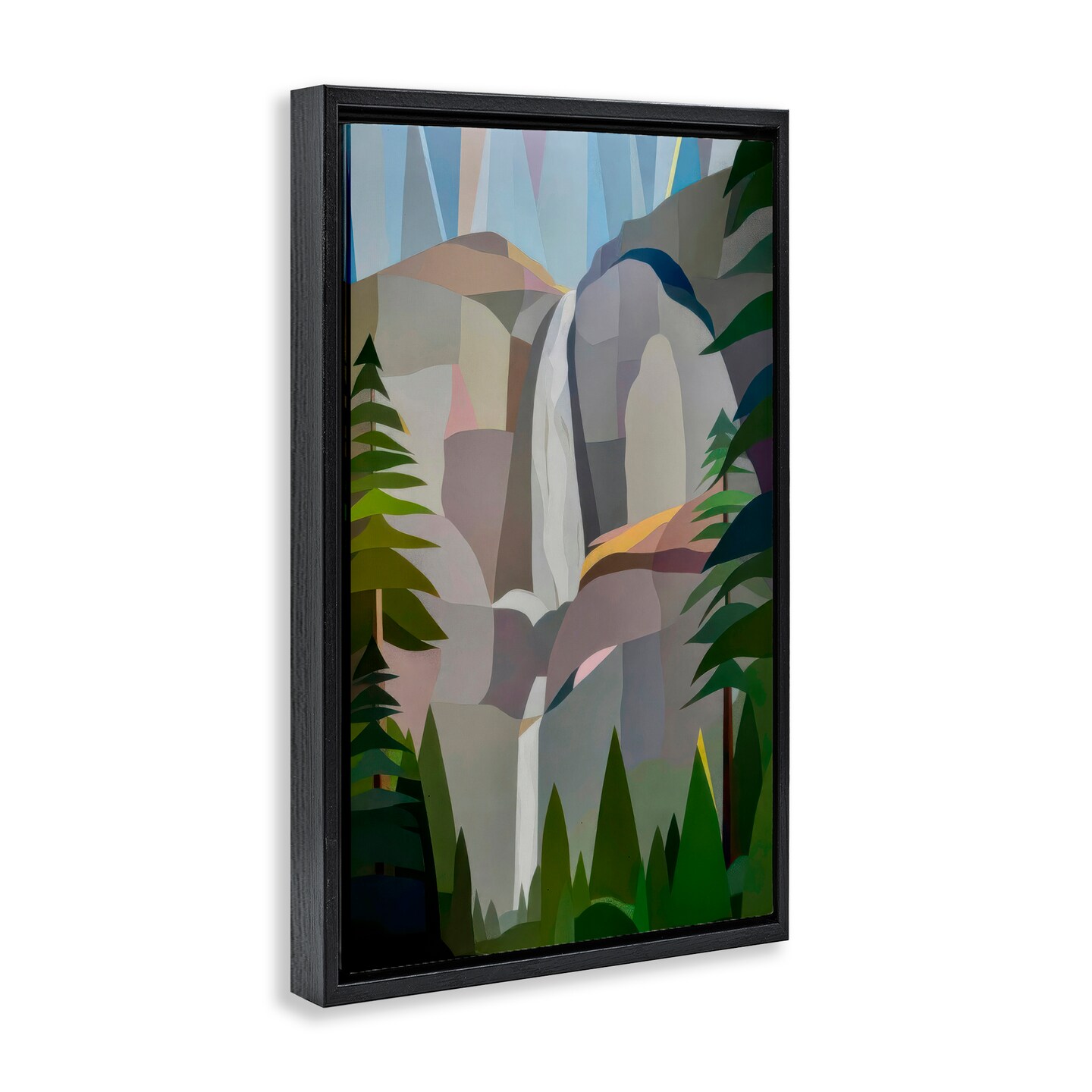 Stupell Industries Morning Yosemite Falls Abstract Floating Frame, design by Melba Browne