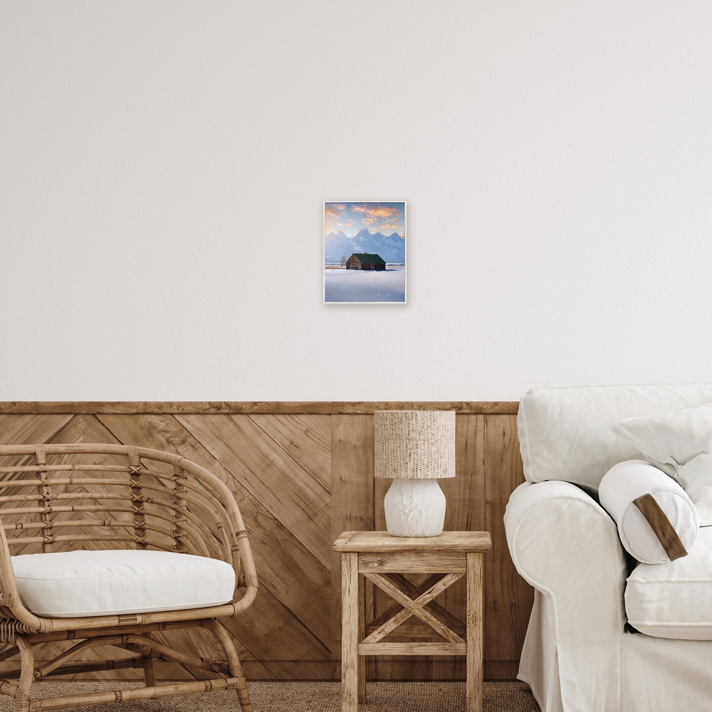 Stupell Industries Cabin In The Snowy Tetons Framed Giclee, design by Jared Kreiss