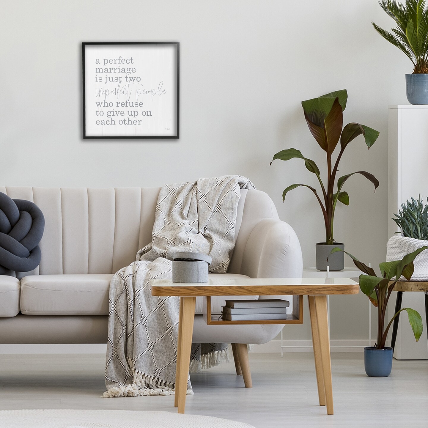 Stupell Industries Perfect Marriage Refuse to Give Up Framed Giclee, design by Jaxn Blvd.