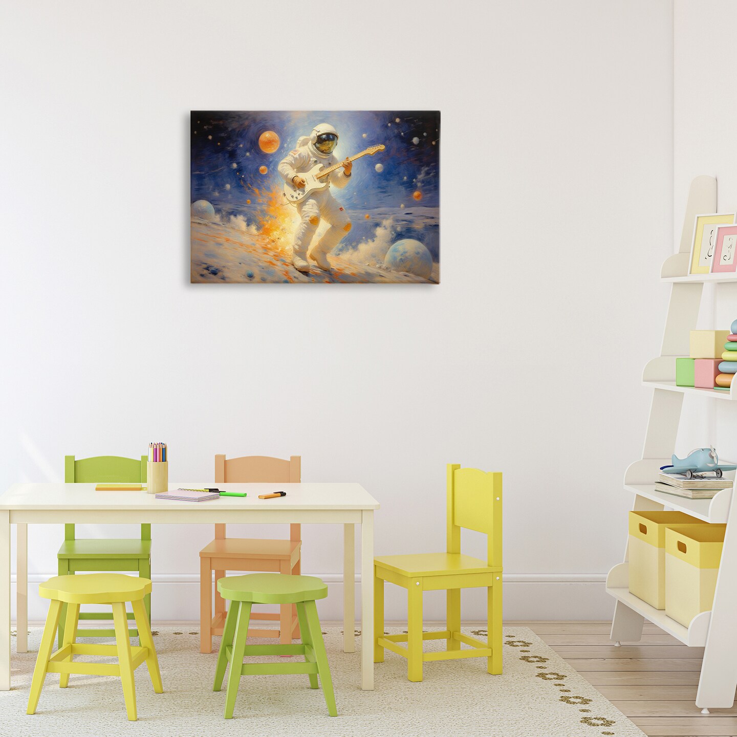 Stupell Industries Space Astronaut Musician Canvas, design by Angie Hawke