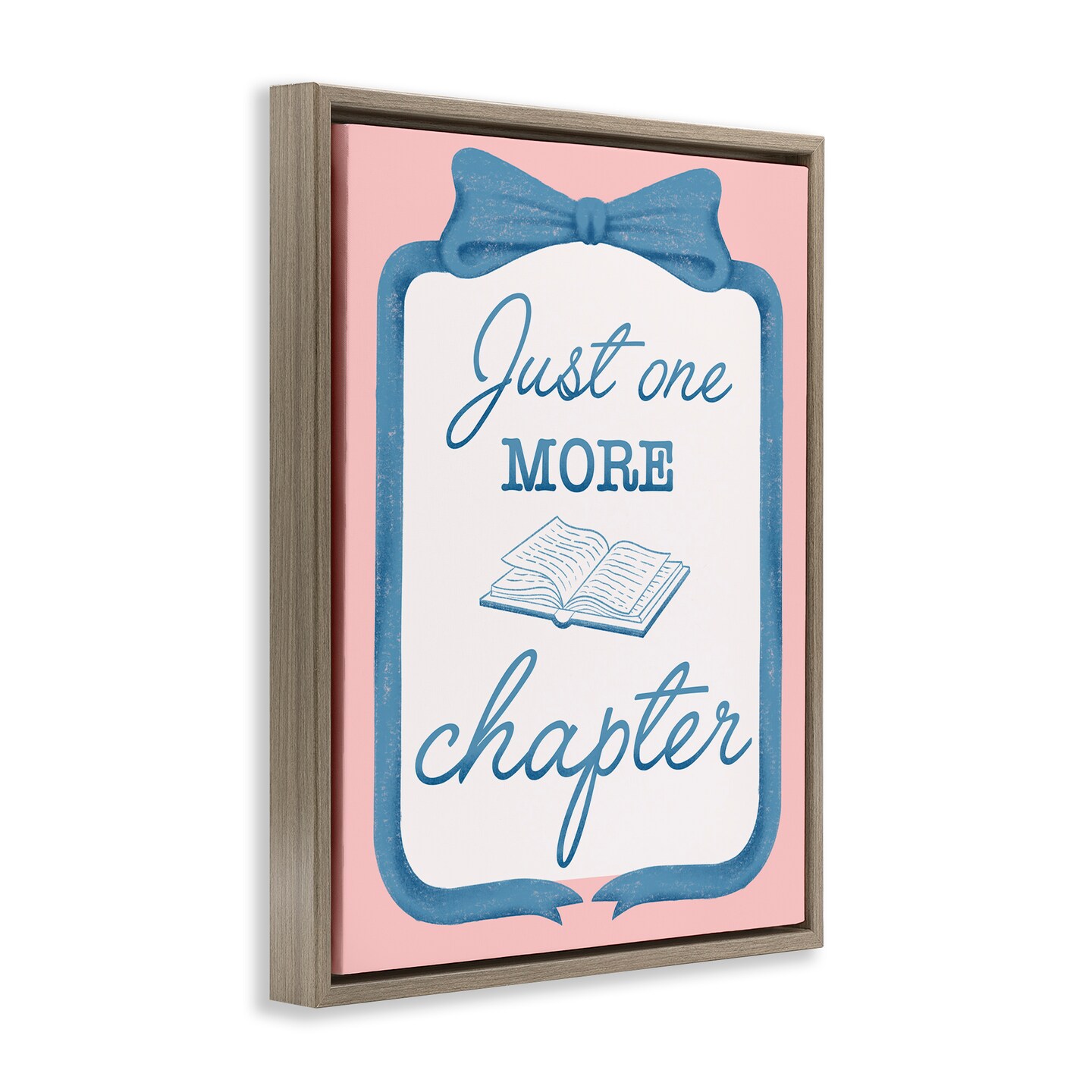 Stupell Industries Chic Just One More Chapter Floating Frame, design by Marcus Prime