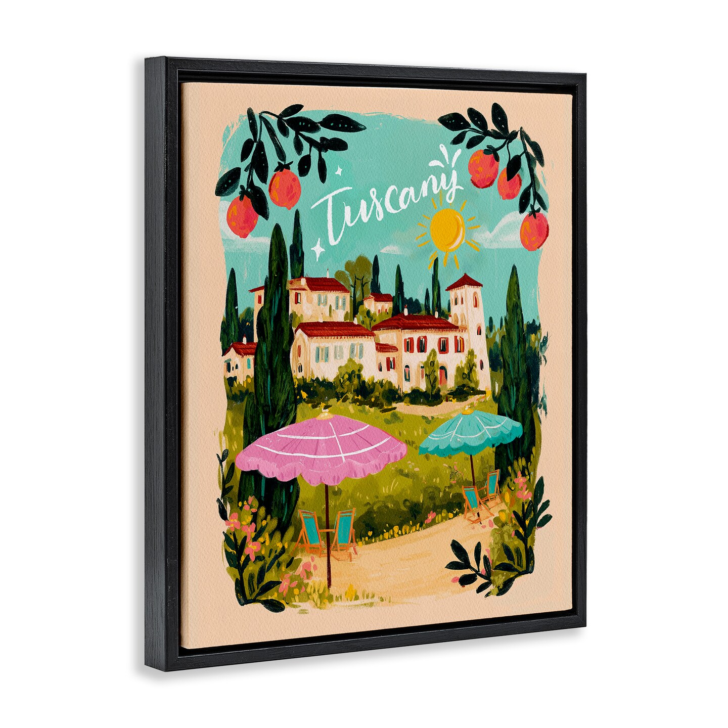 Stupell Industries Fruit Bordered Tuscany Floating Frame, design by Yen