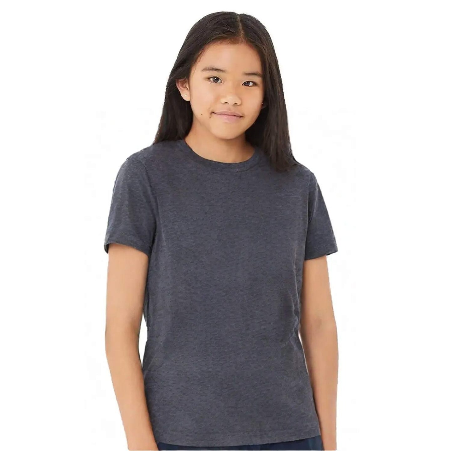 BELLA + CANVAS Youth CVC Jersey Crewneck Short Sleeve Tee – Cotton Blend T-Shirt for Everyday Wear