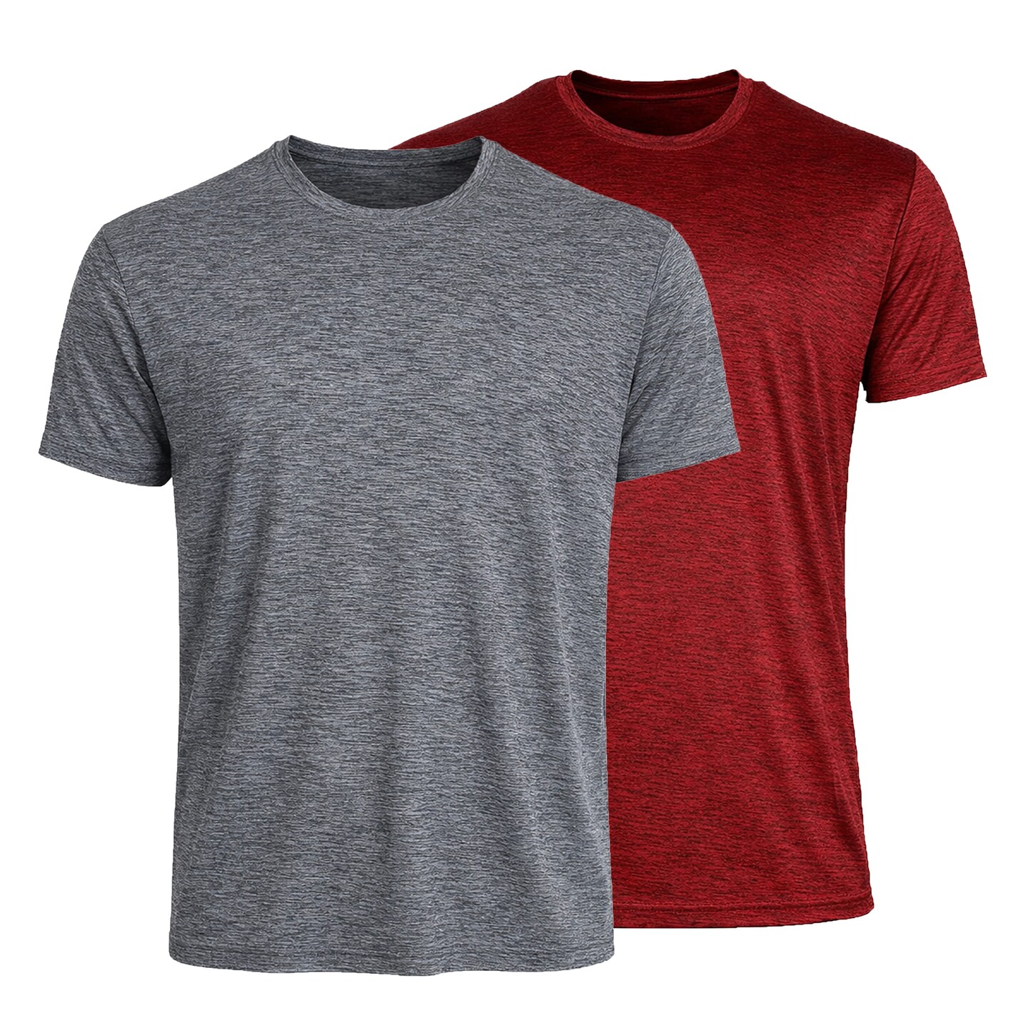 Galaxy Kick Start Gear Men's Short Sleeve Moisture-Wicking Quick Dry Performance Crew Neck Tee-2 Pack