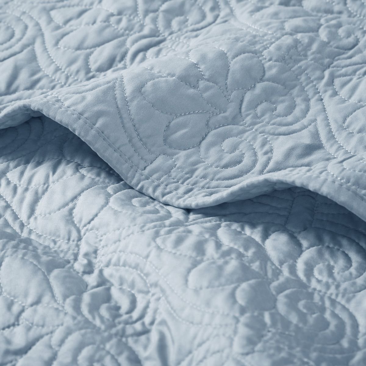 Edge Collections - 60" x 70" - Sky Blue - Cozy Quilted Throw Blanket - 1 Piece