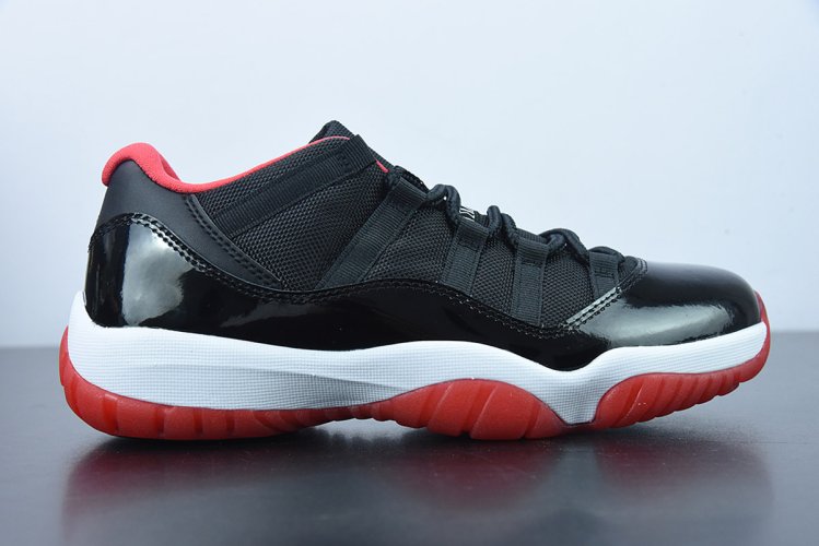 Nike Air Jordan 11 Retro Low Bred BLACK TRUE RED-WHITE