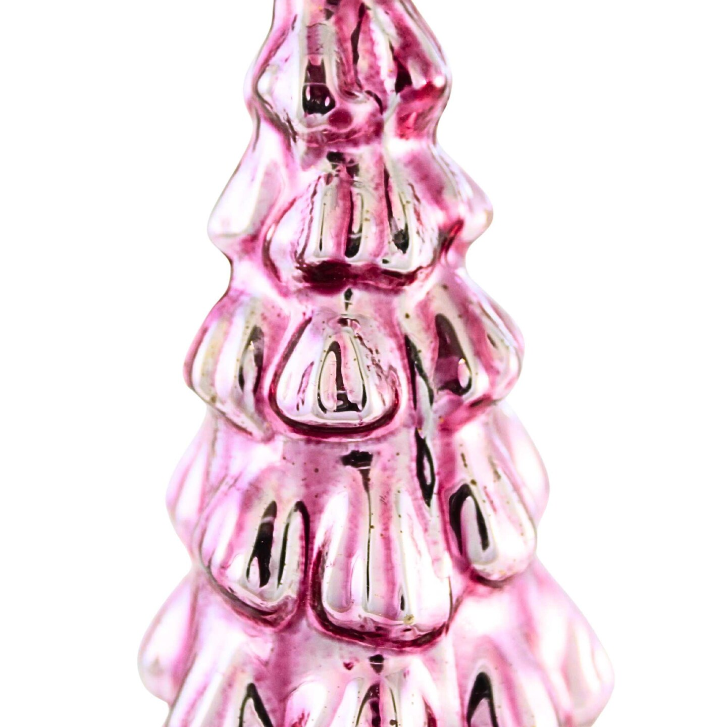 Craftoutlet.Com 7.0 Inch Colored Large Pink Hue Glass Tree Christmas Decorative Tree , Multi Seasonal Decor Decorative Holiday Decor