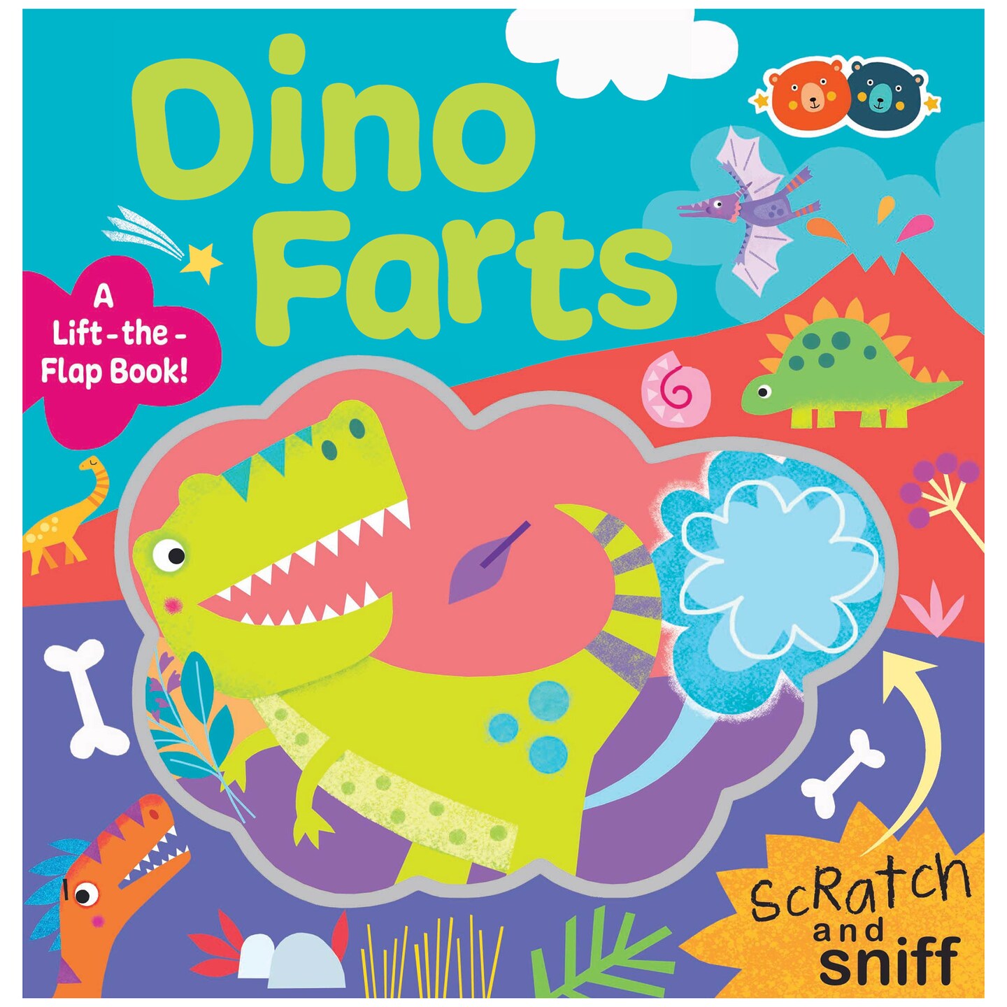 Buddy &#x26; Barney: Scratch &#x26; Sniff Book - Dino Farts - Rhyming Prehistoric Board Book, Lift-The-Flap &#x26; Smell, 7 Hilarious Real Scents, Sensory, Kids 3+
