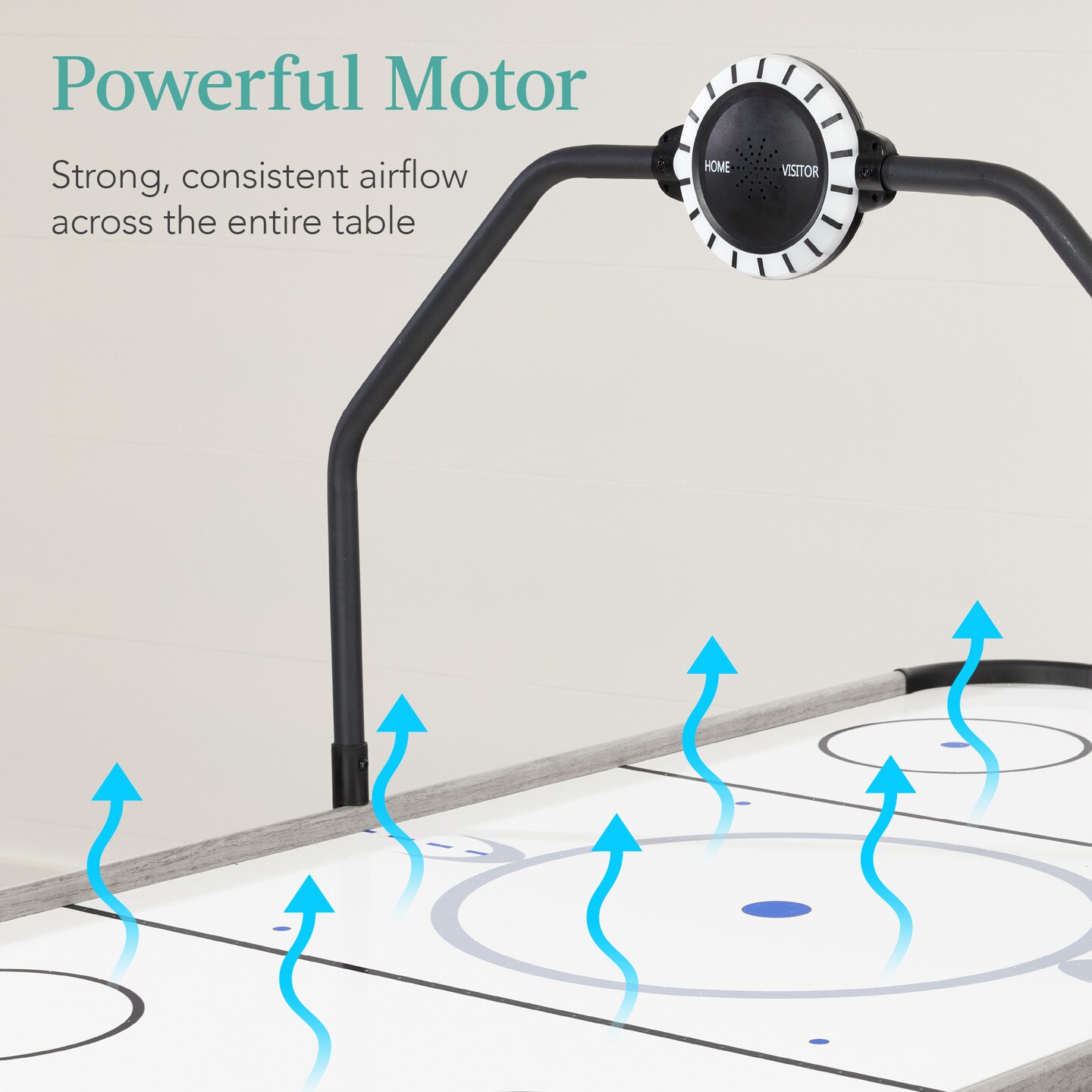 Best Choice Products 54in Air Hockey Game Table w/ LED Lights, Scoreboard, Powerful Motor