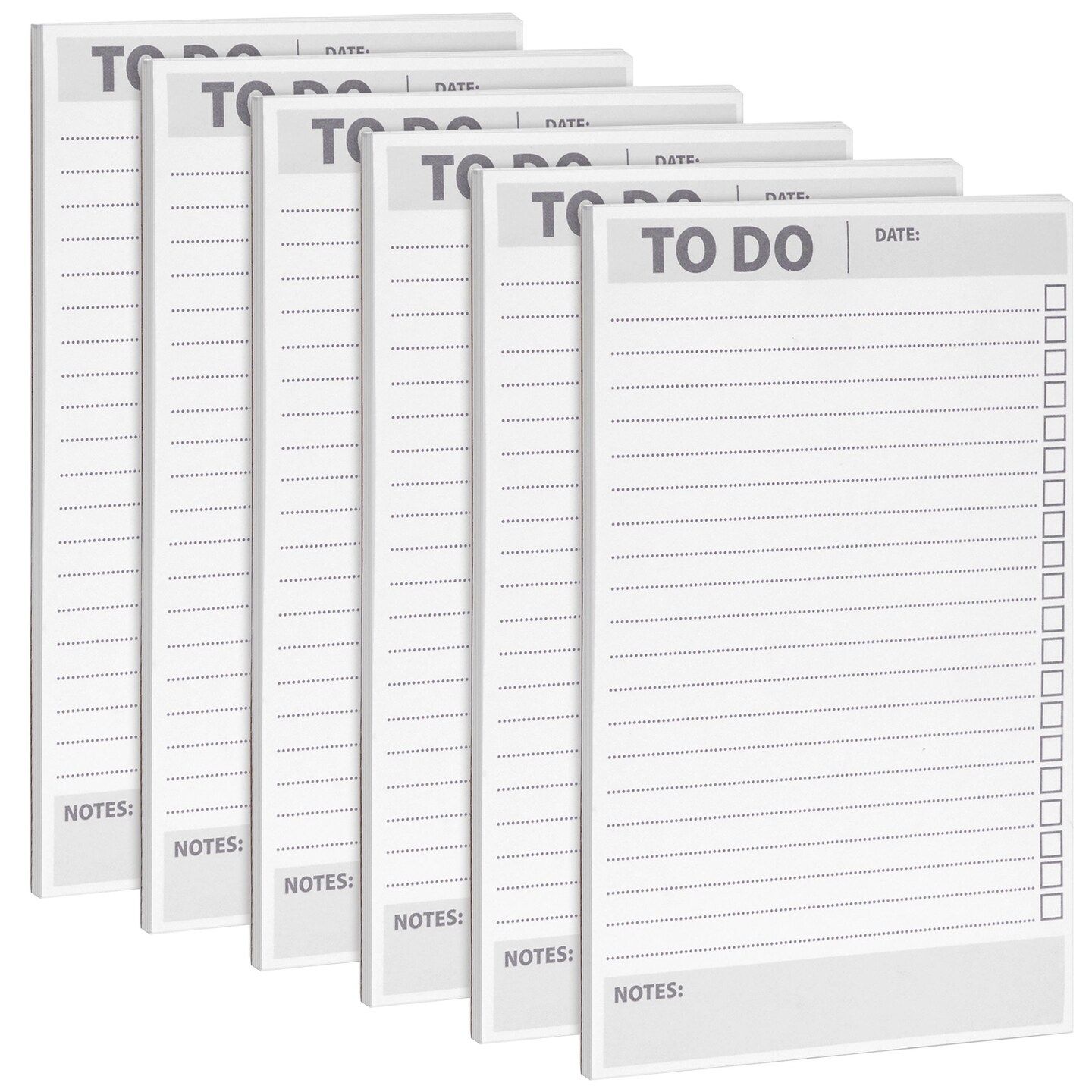 6 Pack To Do List Notepads, Daily Reminder Checklist (8.5 x 5.5 In, 60 Sheets Each)