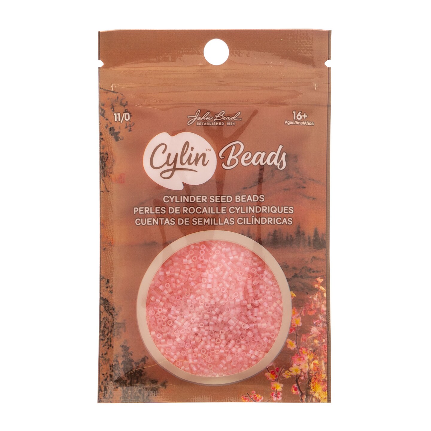 John Bead Matte Macaron Cylin Beads 11/0 Glass Cylindrical Seed Beads, 25g