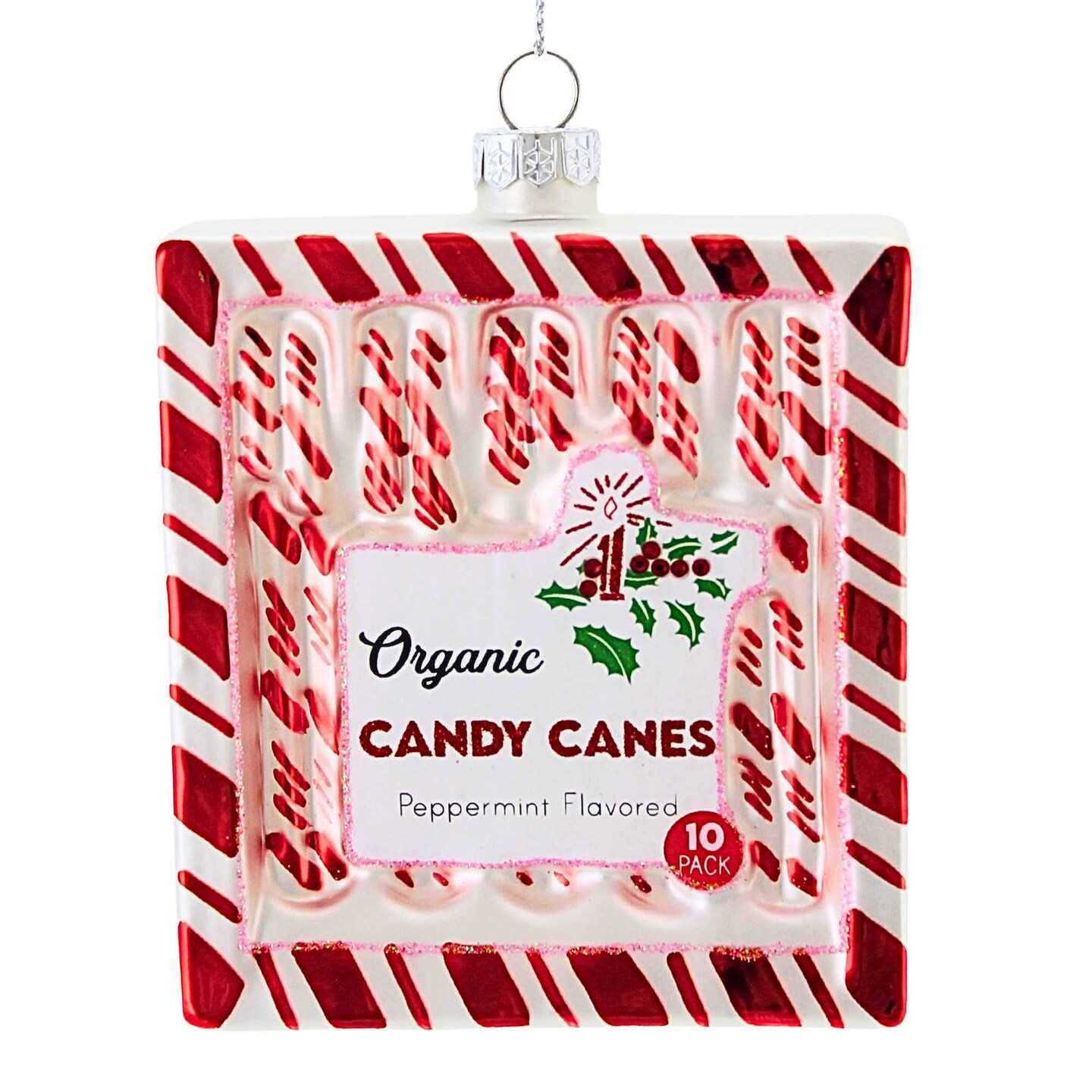 Cody Foster 4.0 Inch Organic Candy Canes Christmas Tree Ornament , Christmas Decor Boxed  10 Candy Canes