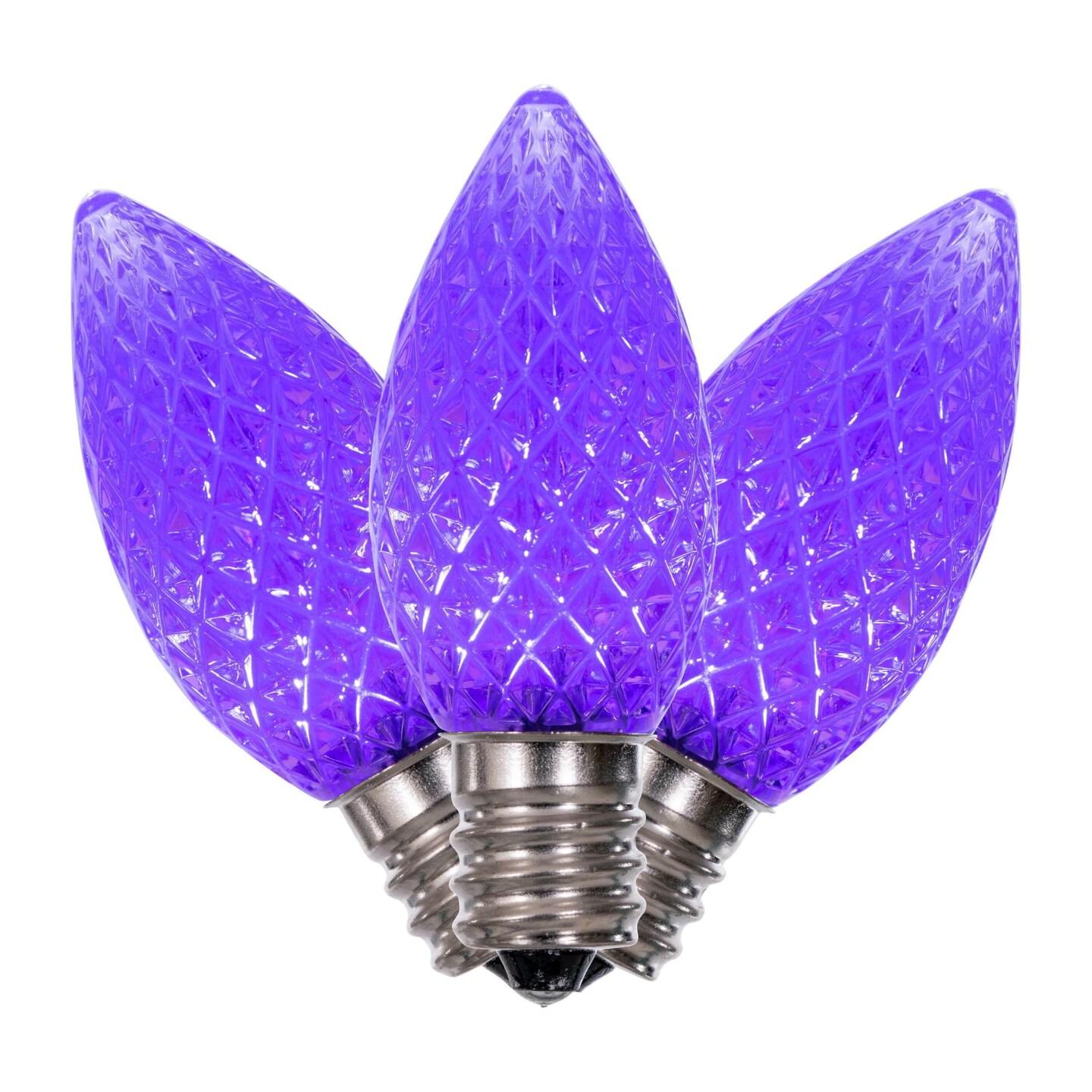 Vickerman C7 Faceted LED Purple Bulb .38W 25/Box - XLEDC76-25
